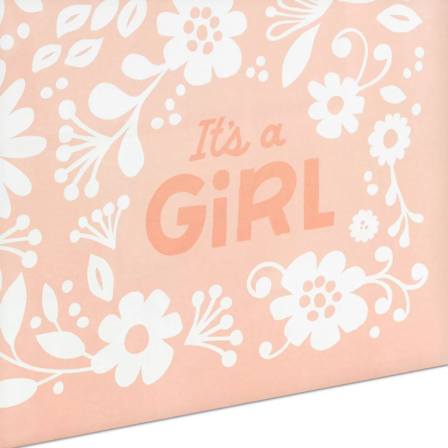 Baby>Hallmark 10.4" It's A Girl On Pink New Baby Large Square Gift Bag