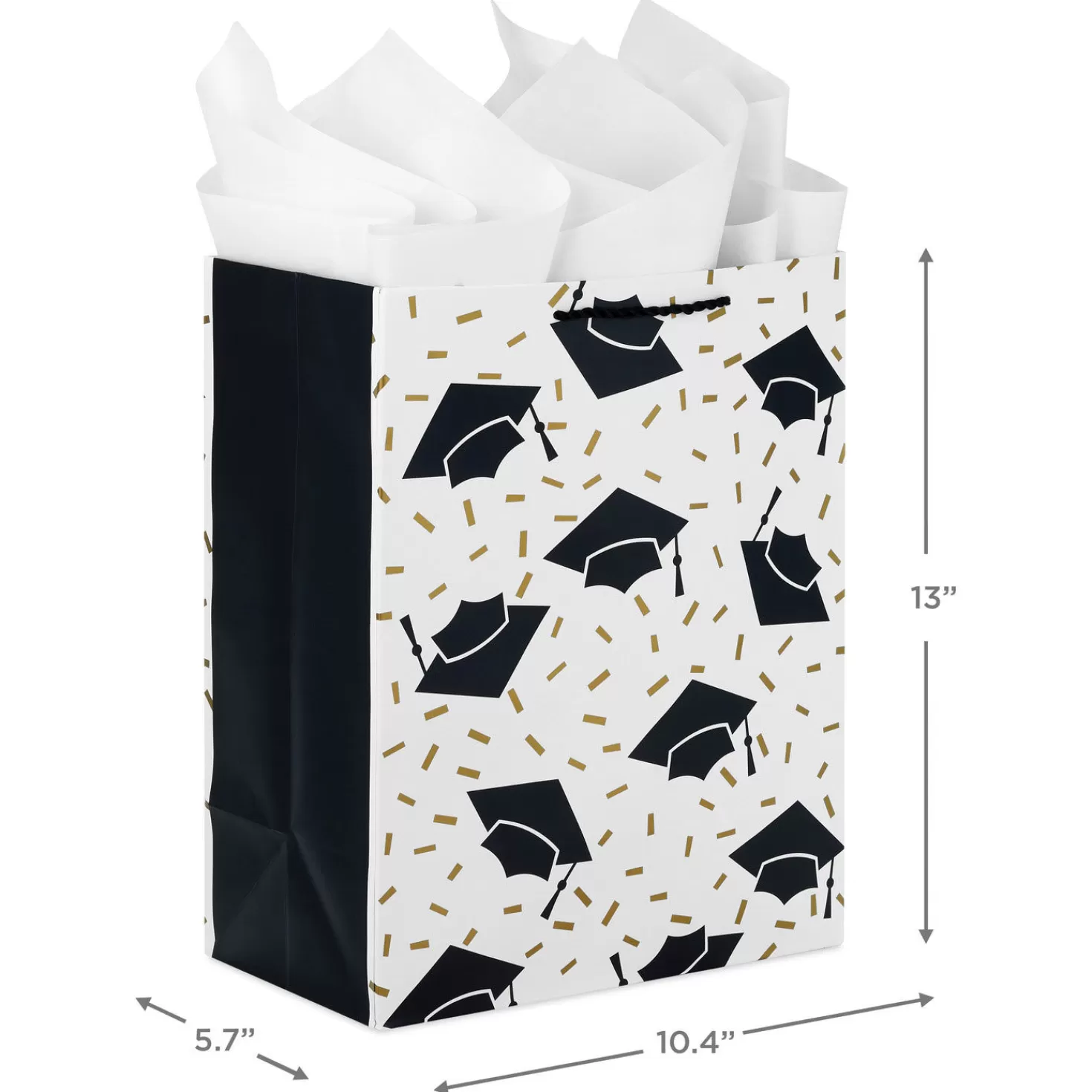 Online 13" Assorted Grad Designs 3-Pack Large Gift Bags With Tissue Paper Graduation