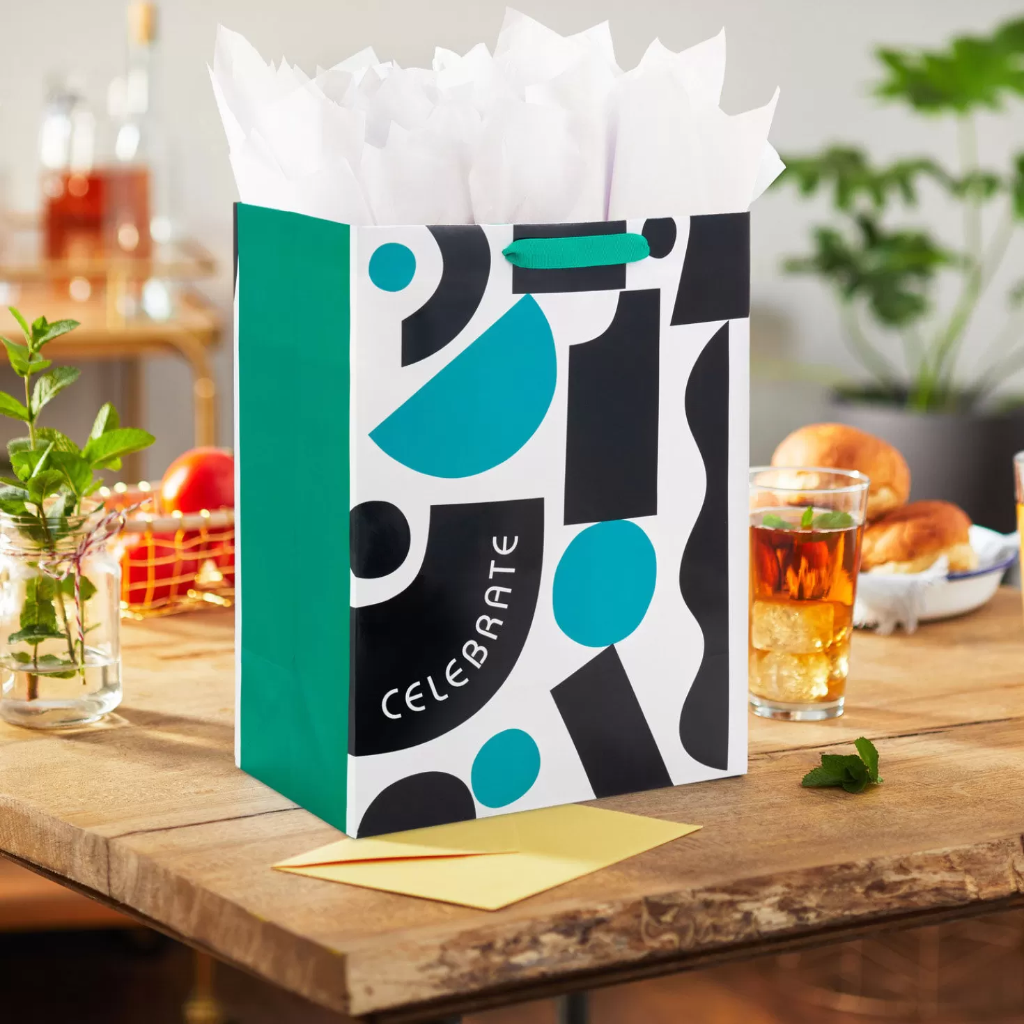 Birthday>Hallmark 13" Graphic Shapes Large Gift Bag