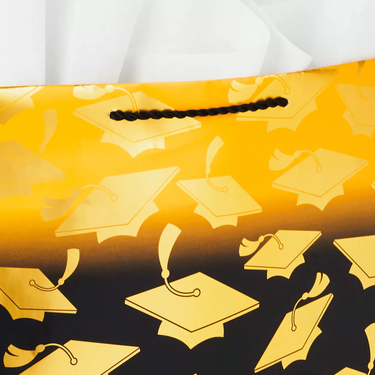Hot 13" Mortarboards On Ombre Large Graduation Gift Bag With Tissue Paper Graduation