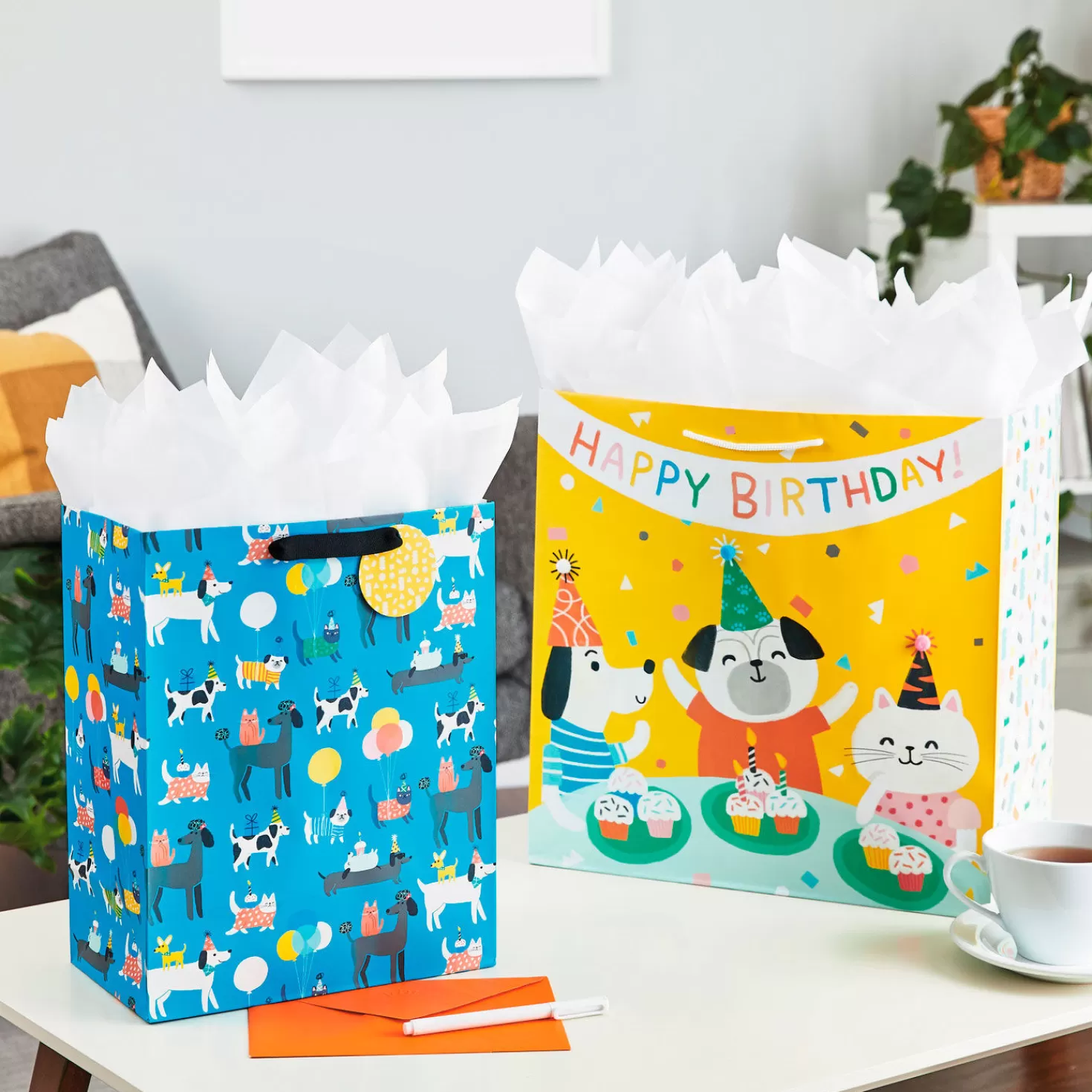 Birthday>Hallmark 13" Party Pets Large Gift Bag