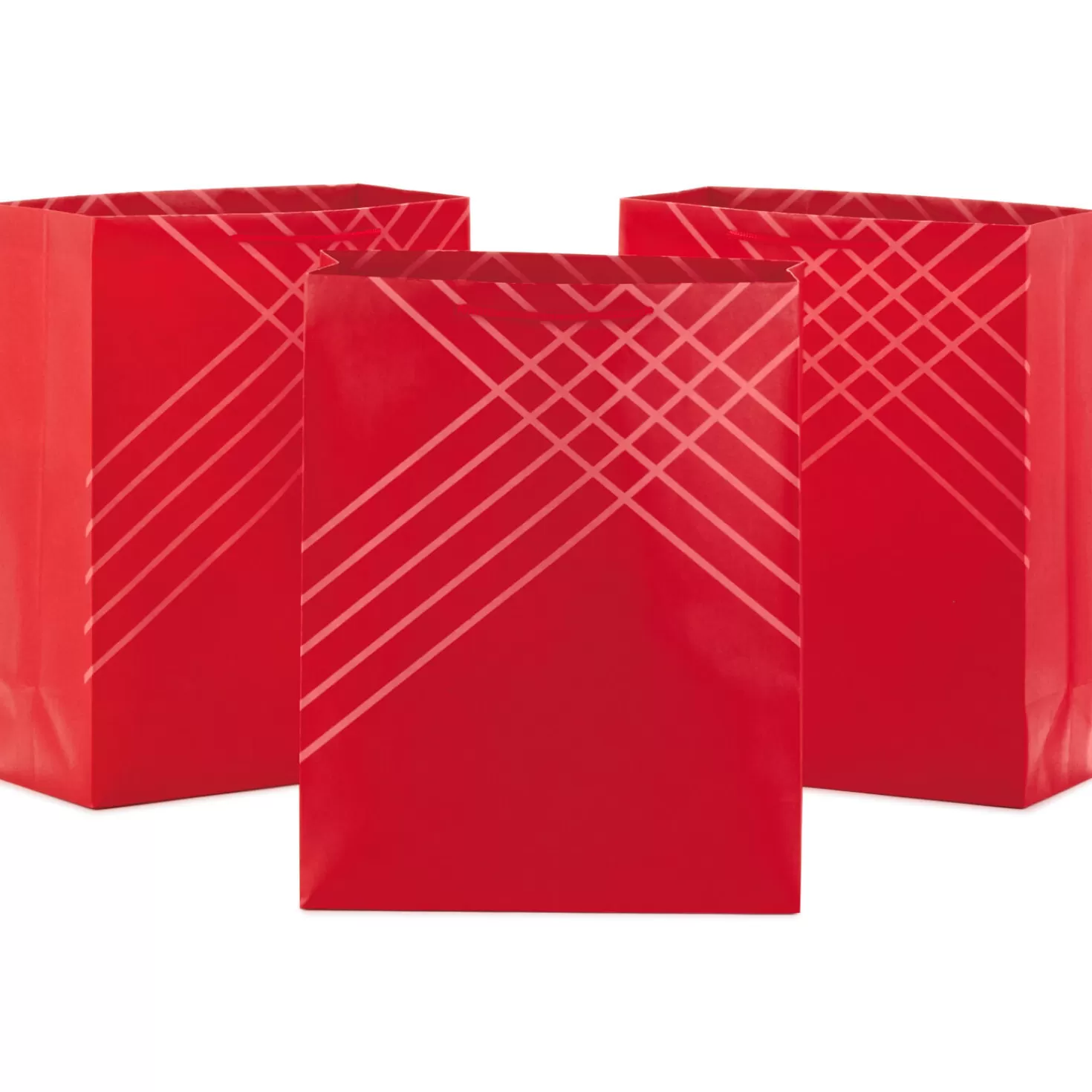 Online 14.4" Red 3-Pack Gift Bags Graduation