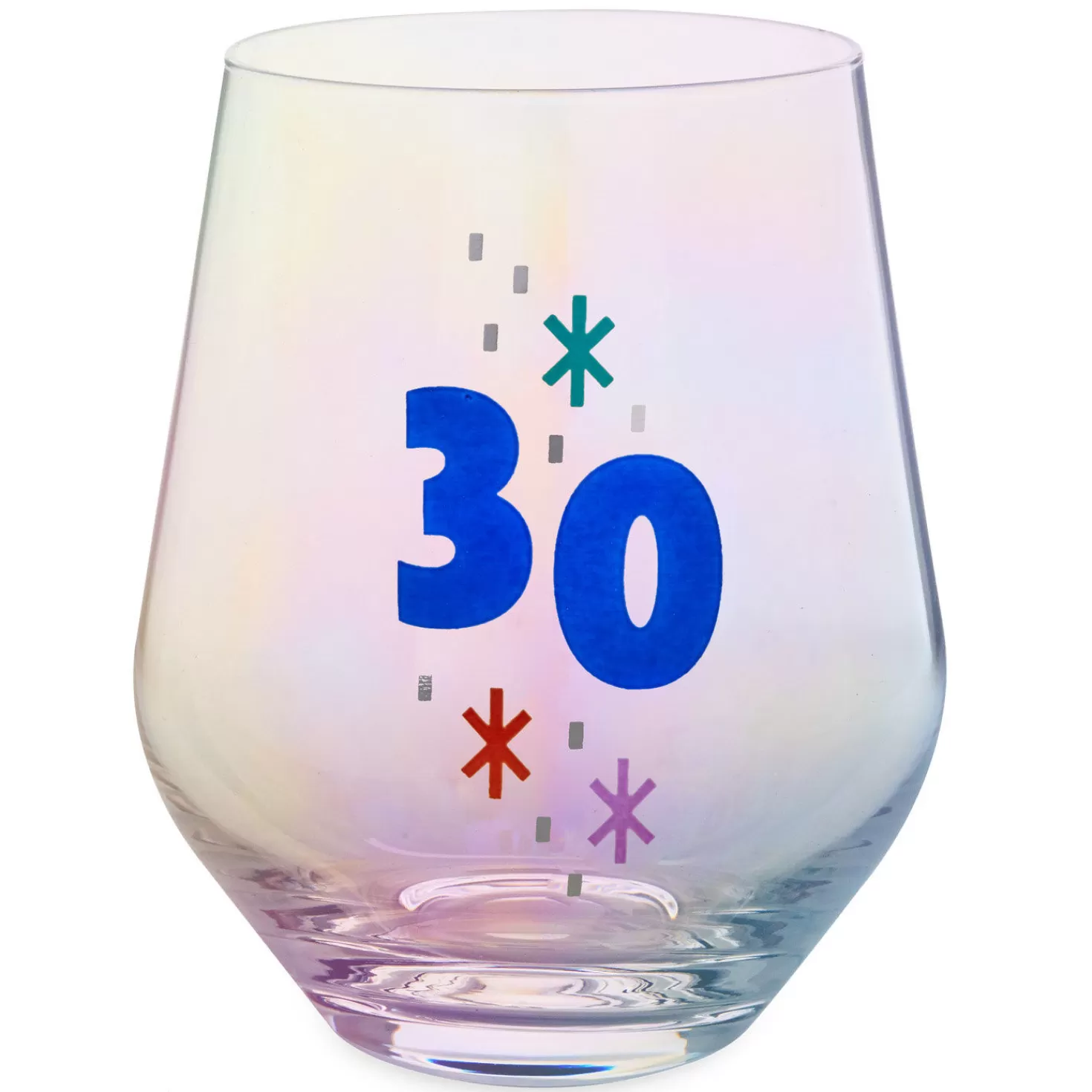 Birthday>Hallmark 30 Stemless Wine Glass, 16 Oz.