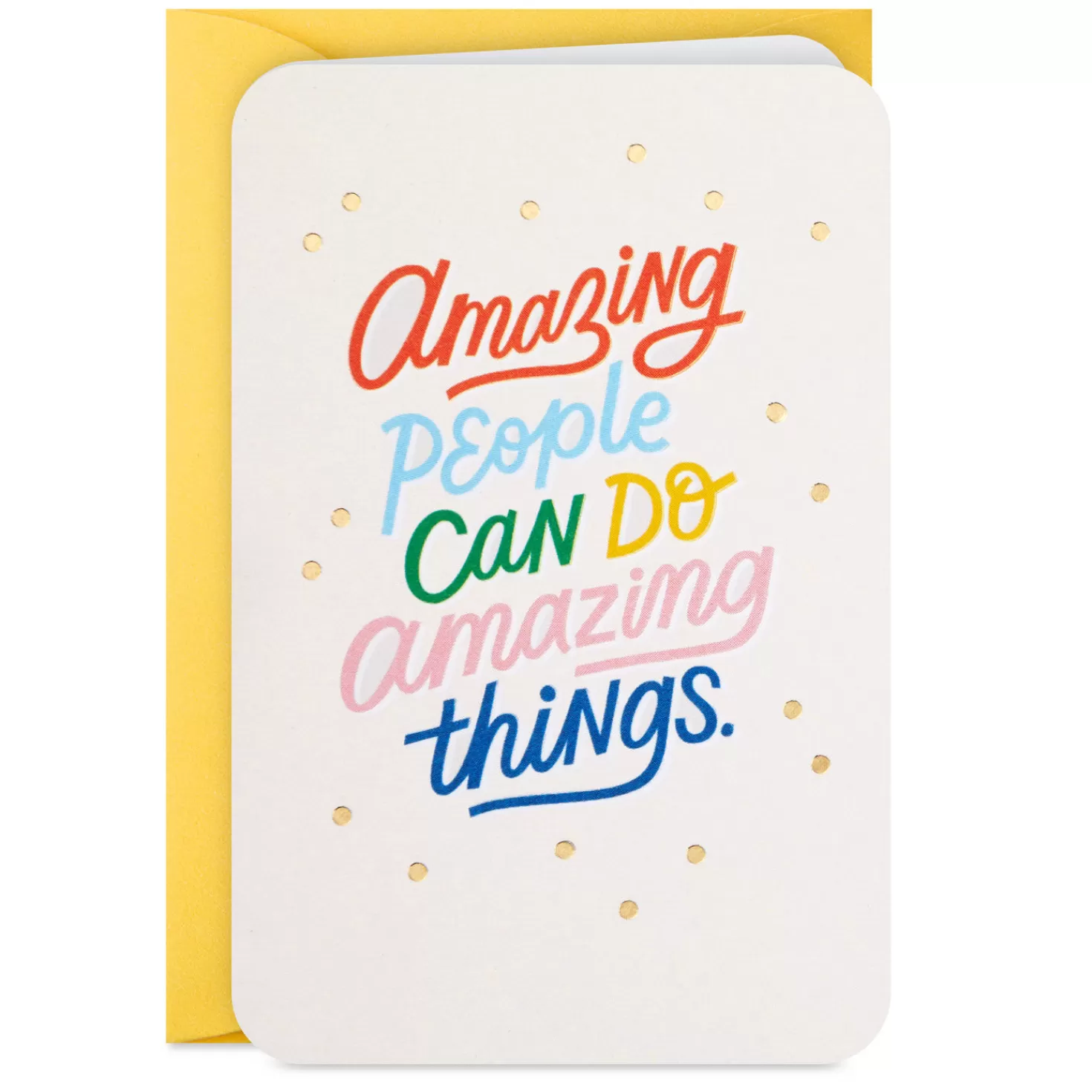 Cheap 3.25" Mini Amazing People Can Do Amazing Things Blank Card Encouragement