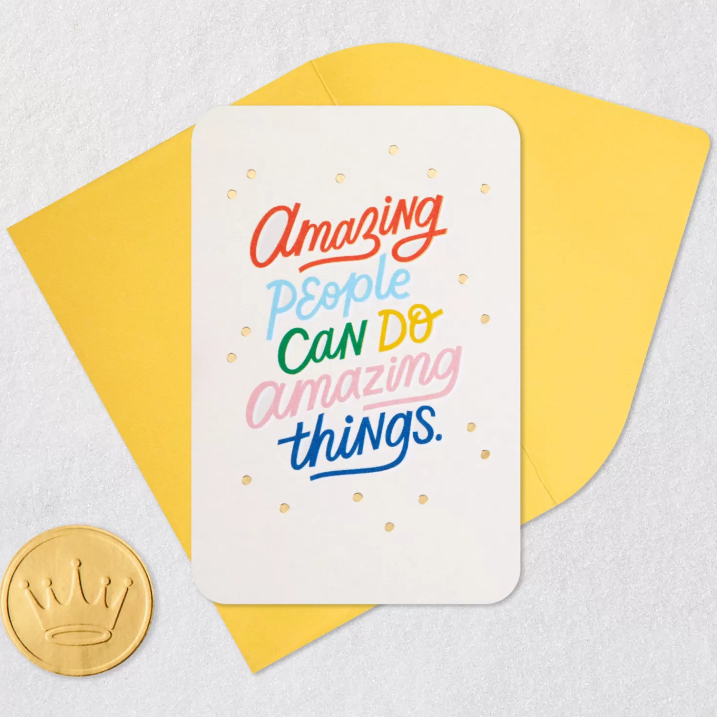 Cheap 3.25" Mini Amazing People Can Do Amazing Things Blank Card Encouragement
