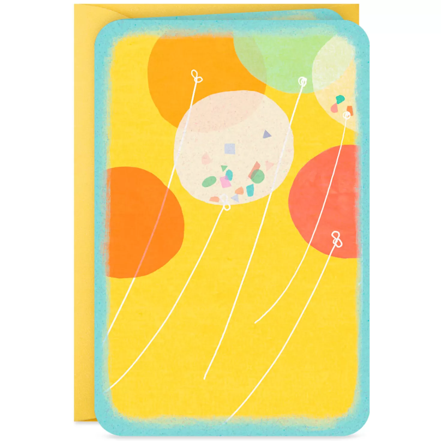 Sale 3.25" Mini Balloons Blank Card Encouragement