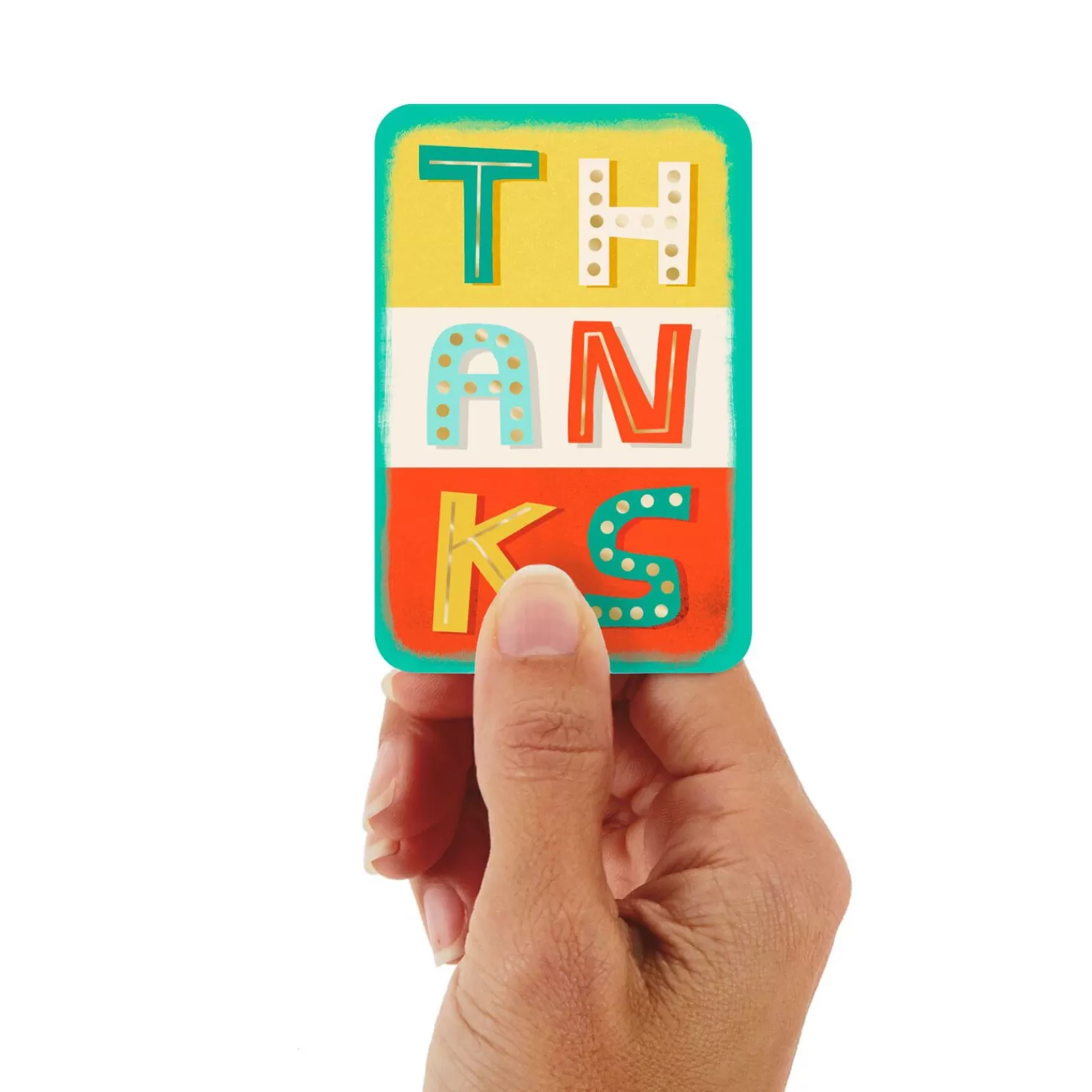 Online 3.25" Mini Bold Lettering Thank-You Card Thank You
