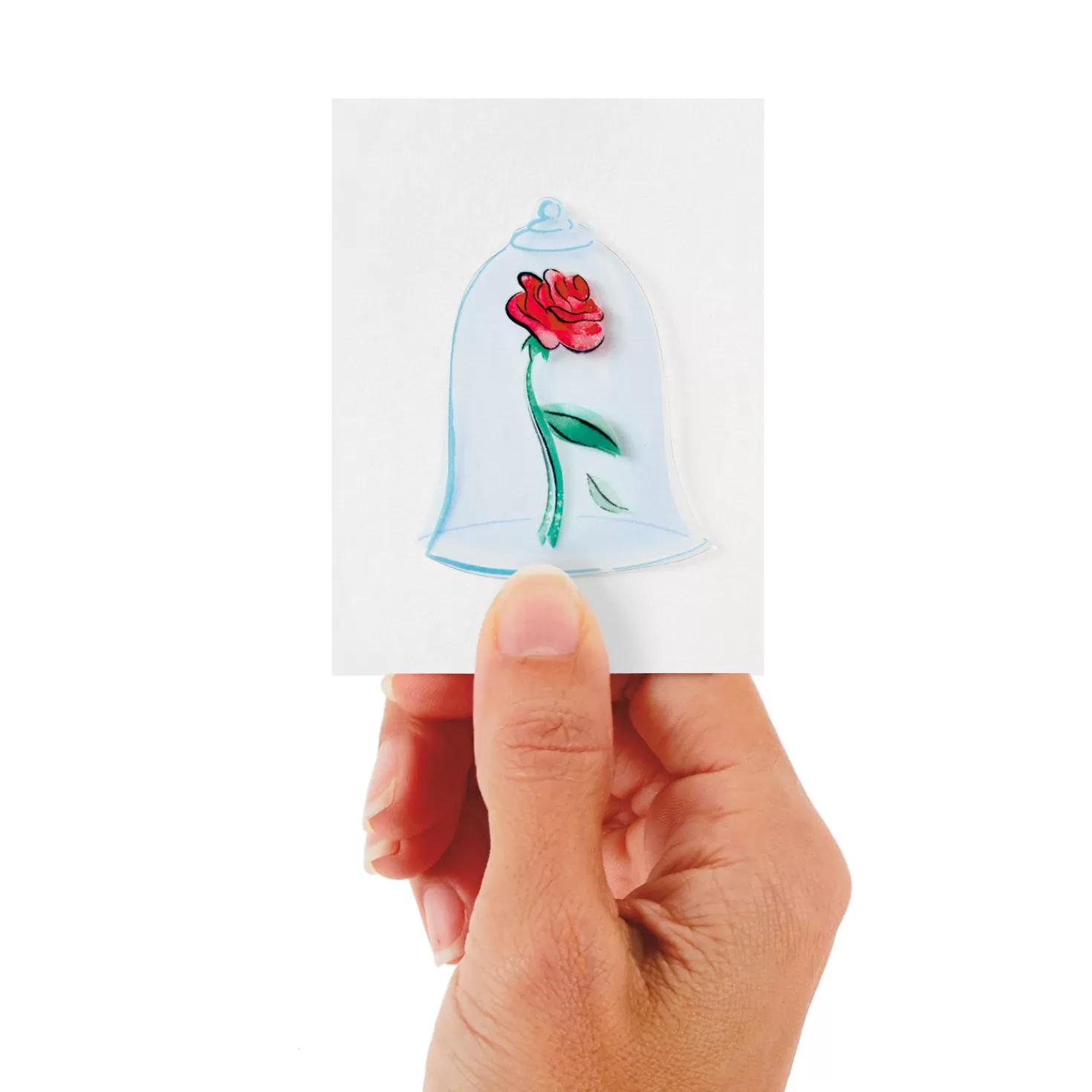 Online 3.25" Mini Disney Princess Beauty And The Beast Rose Blank Card Encouragement