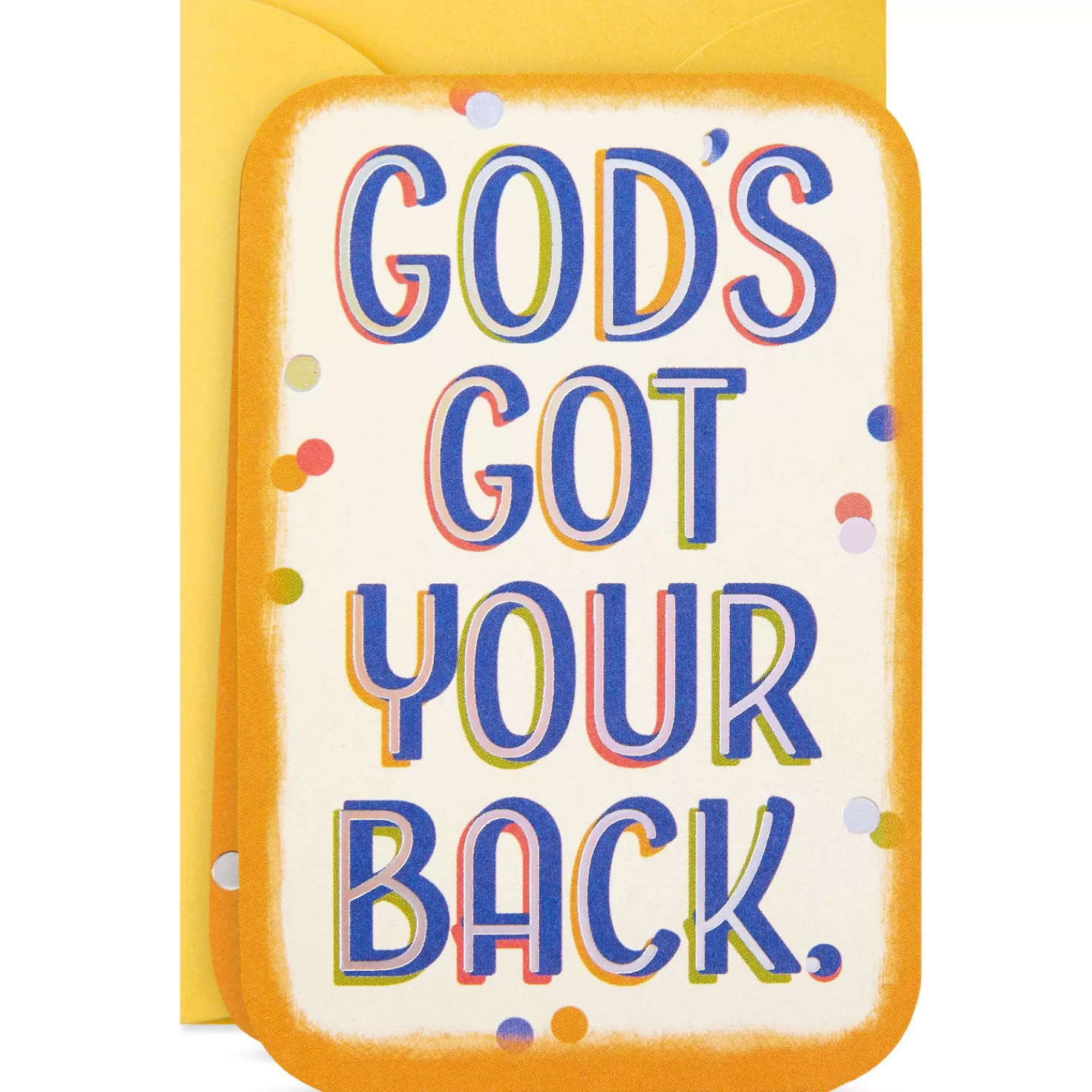 Flash Sale 3.25" Mini God's Got Your Back Blank Card Encouragement