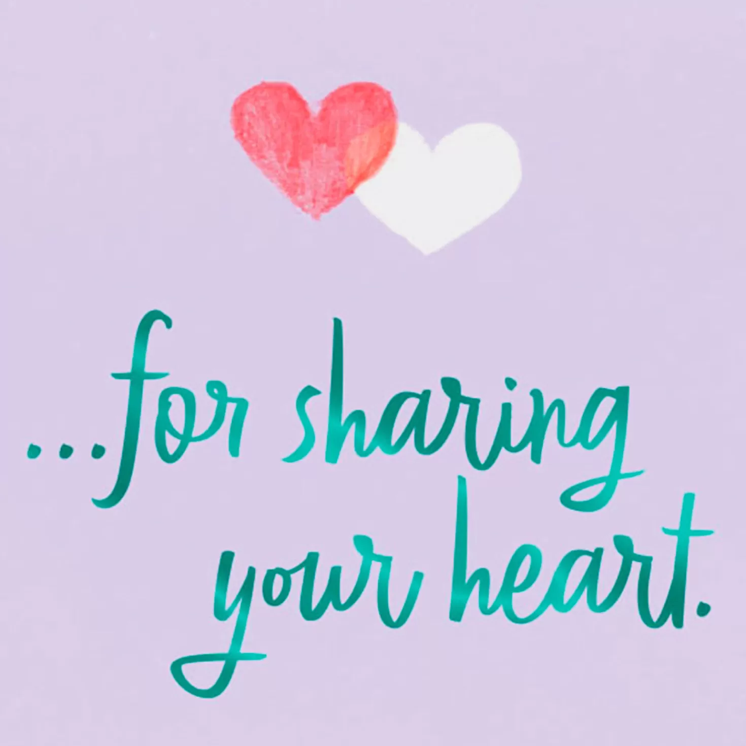 Online 3.25" Mini Hands Holding Heart Thank-You Card Thank You