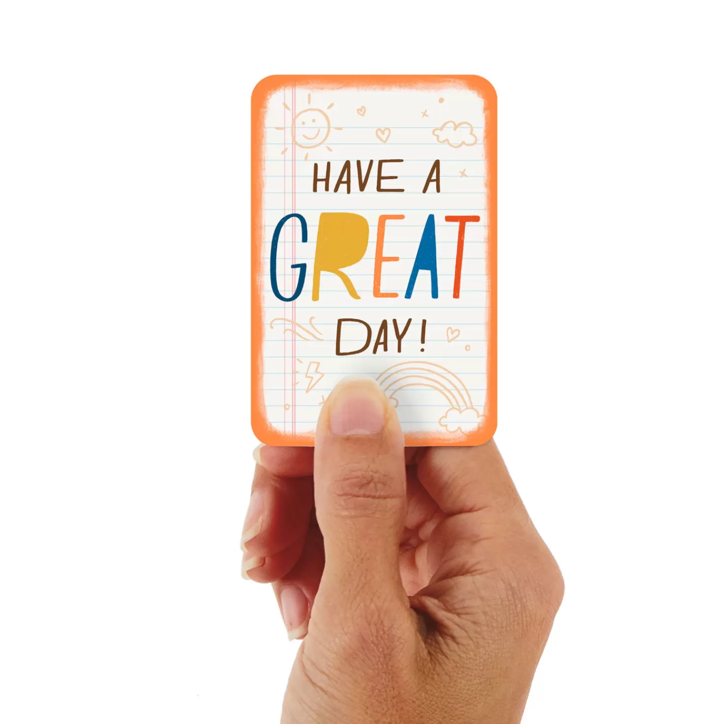 Clearance 3.25" Mini Have A Great Day Blank Card Encouragement