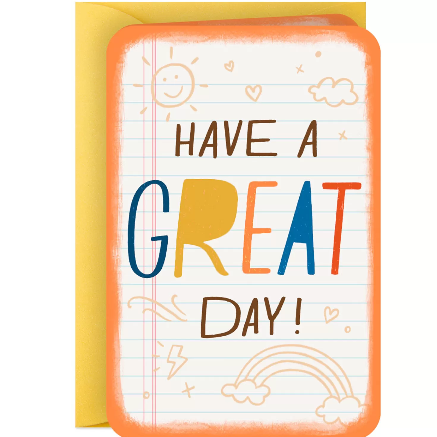 Clearance 3.25" Mini Have A Great Day Blank Card Encouragement