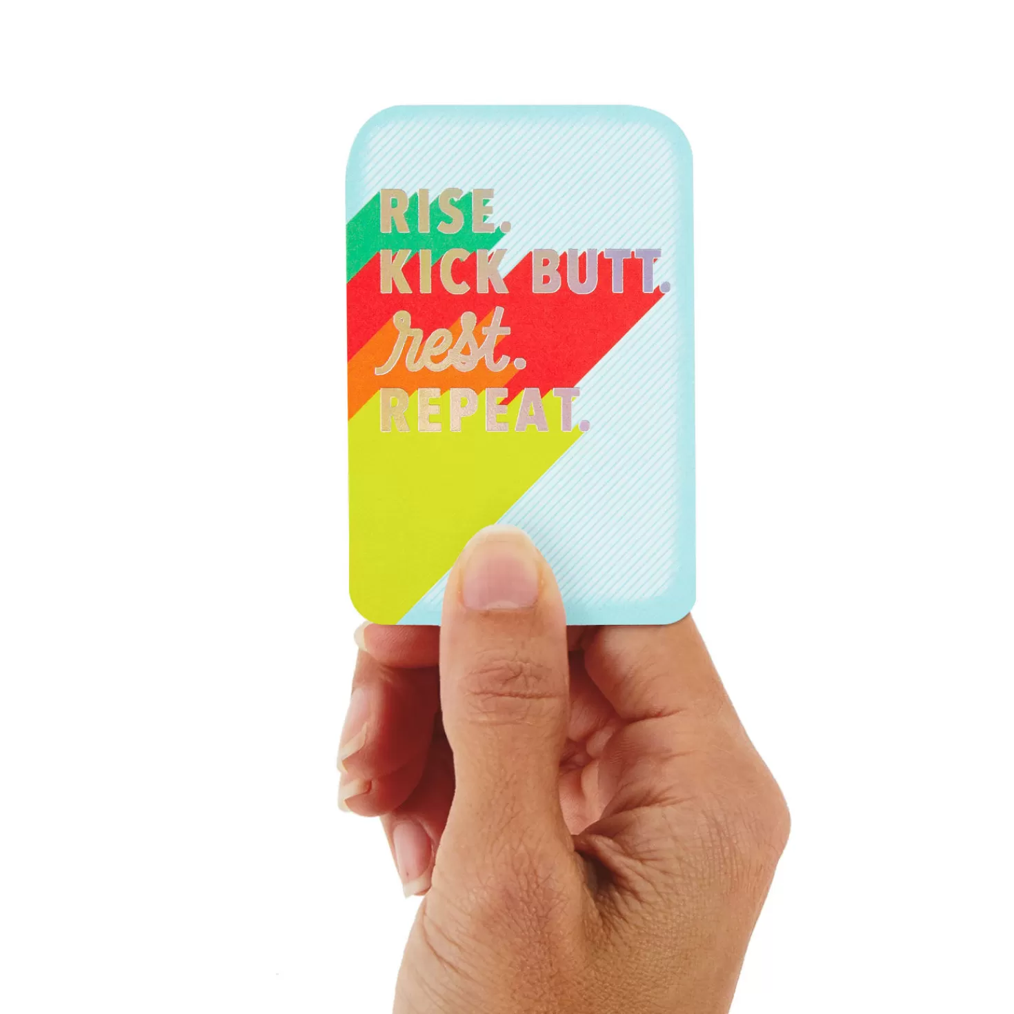 Best 3.25" Mini Kick Butt And Repeat Blank Card Encouragement