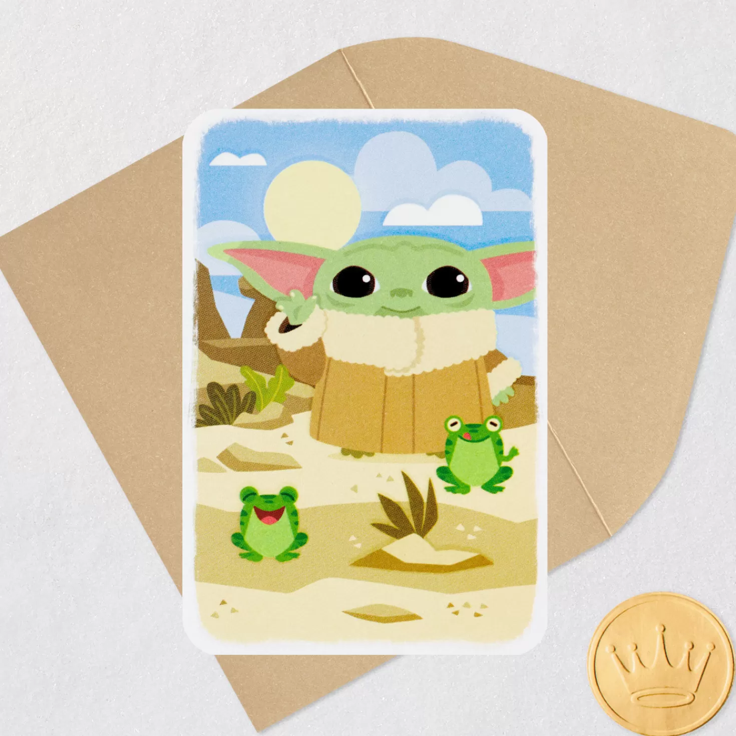 Cheap 3.25" Mini Star Wars: The Mandalorian™ Grogu™ Blank Card Encouragement
