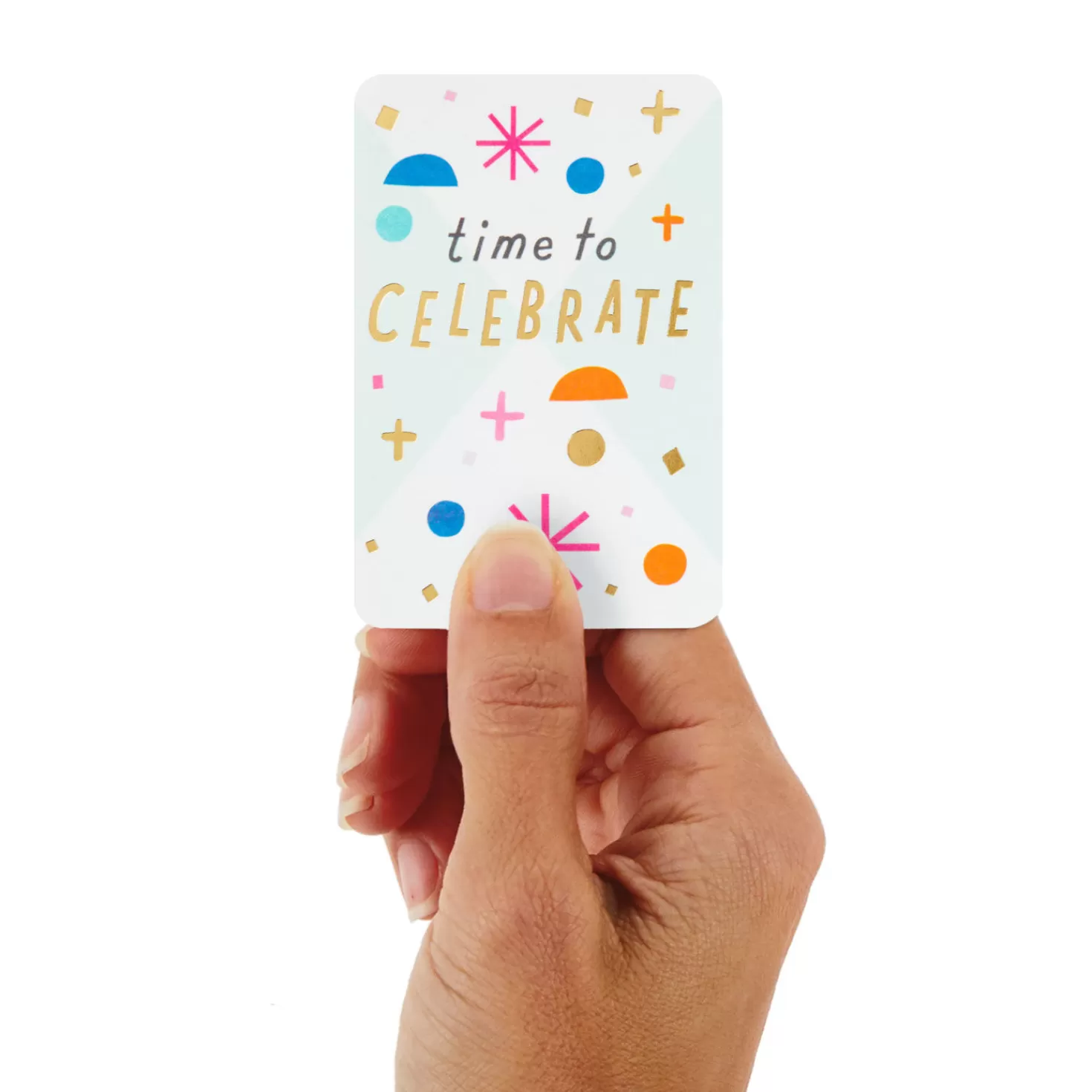 Best Sale 3.25" Mini Time To Celebrate Blank Card Encouragement
