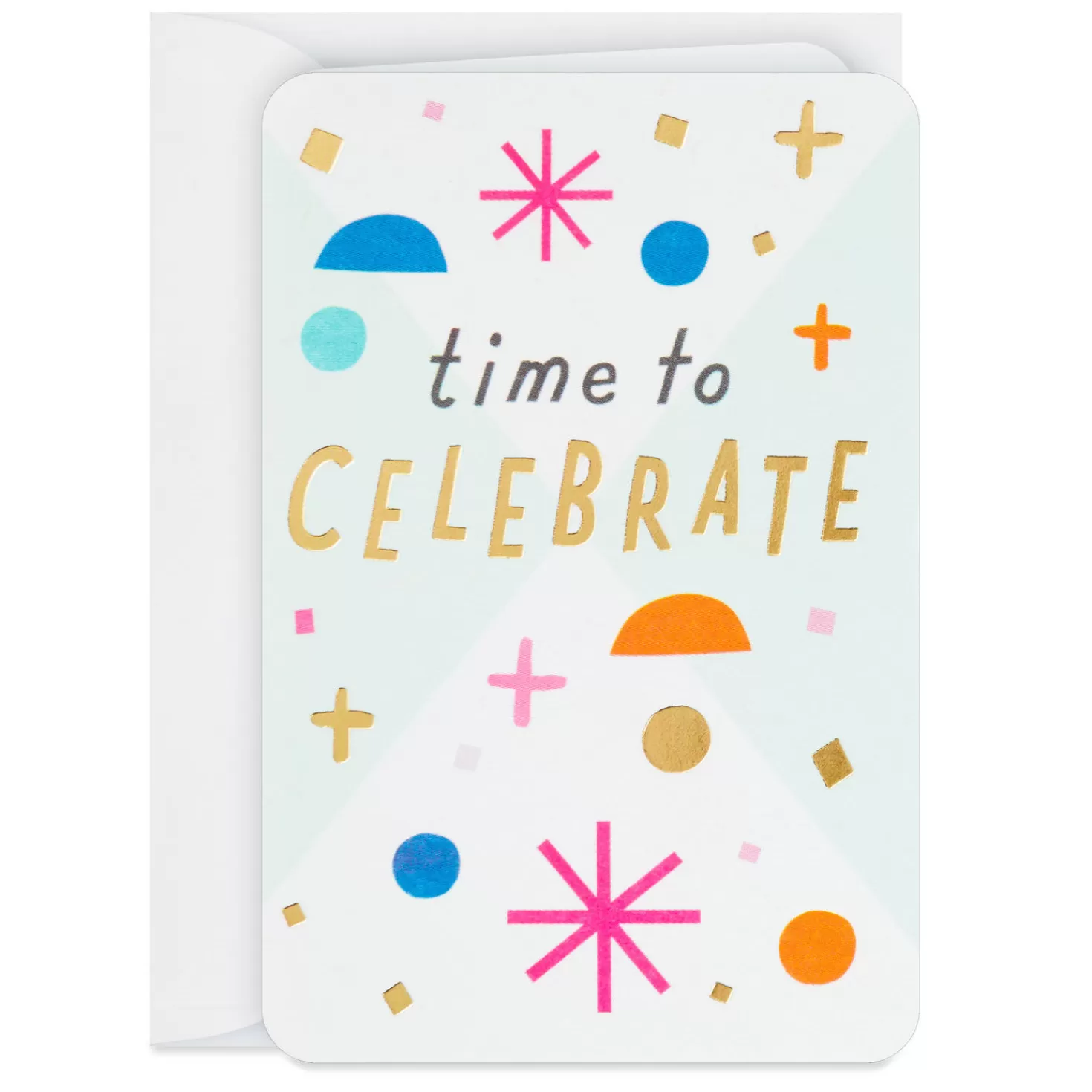 Best Sale 3.25" Mini Time To Celebrate Blank Card Encouragement