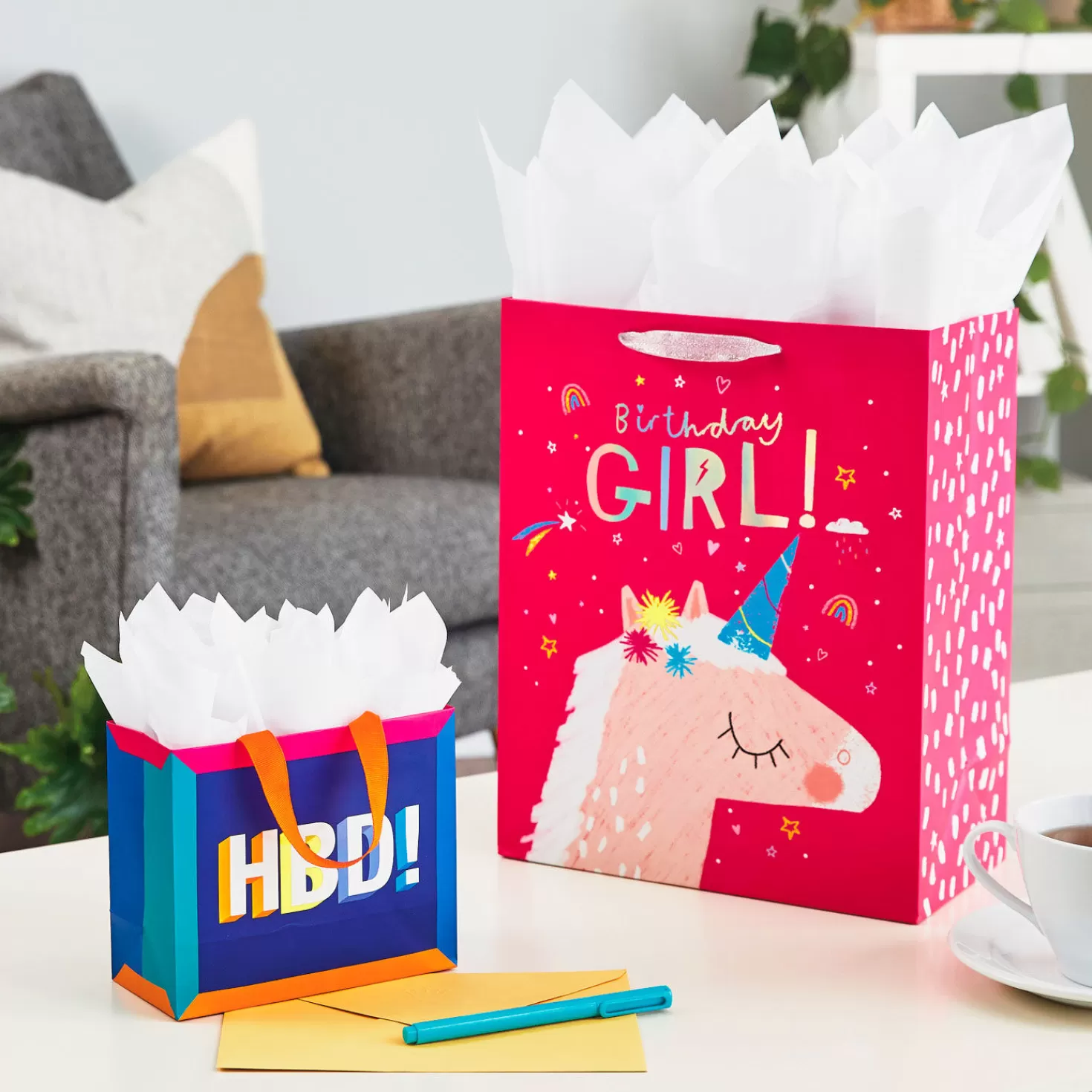 Birthday>Hallmark 5.5" Happy Birthday Small Horizontal Gift Bag