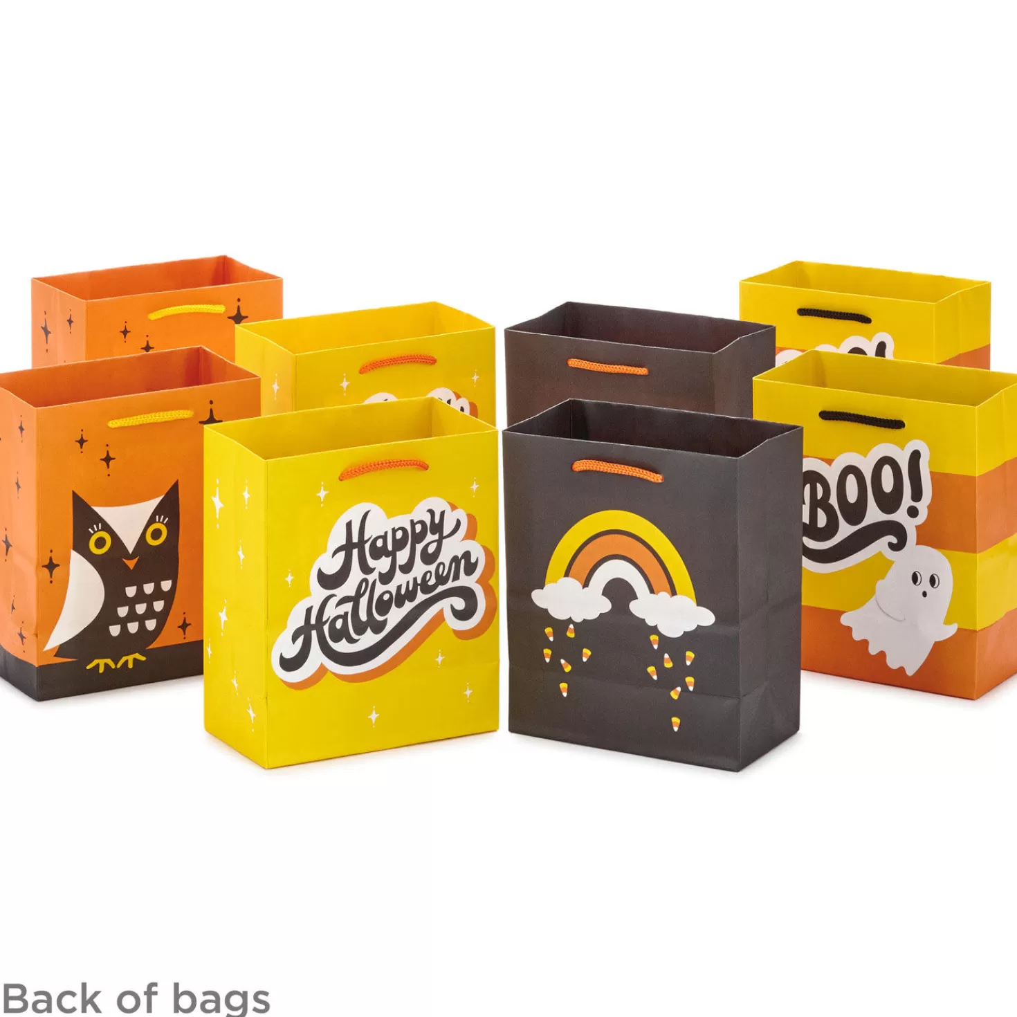 Halloween (10/31)>Hallmark 6.5" Assorted 8-Pack Happy Halloween Small Gift Bags
