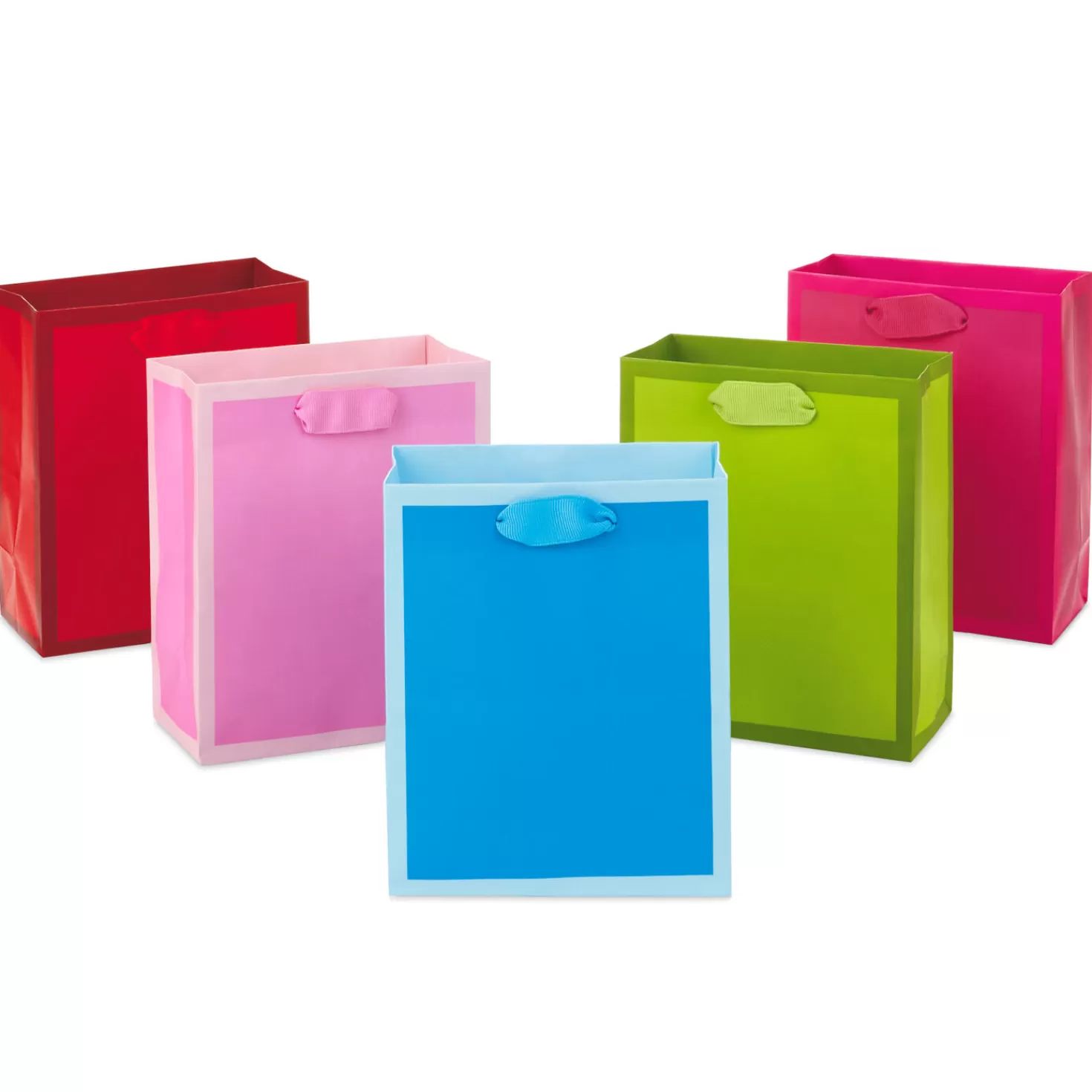 Birthday>Hallmark 6.5" Assorted Bright Colors 5-Pack Gift Bags