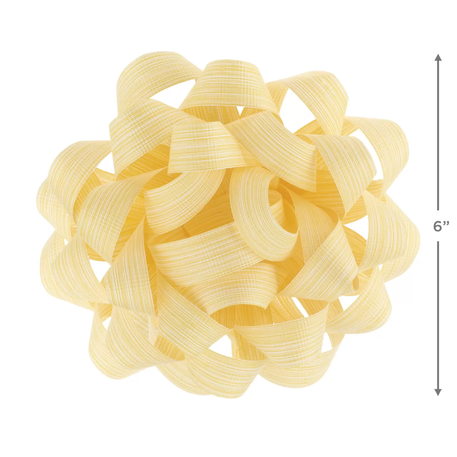 Baby>Hallmark 6" Large Yellow And White Gift Bow