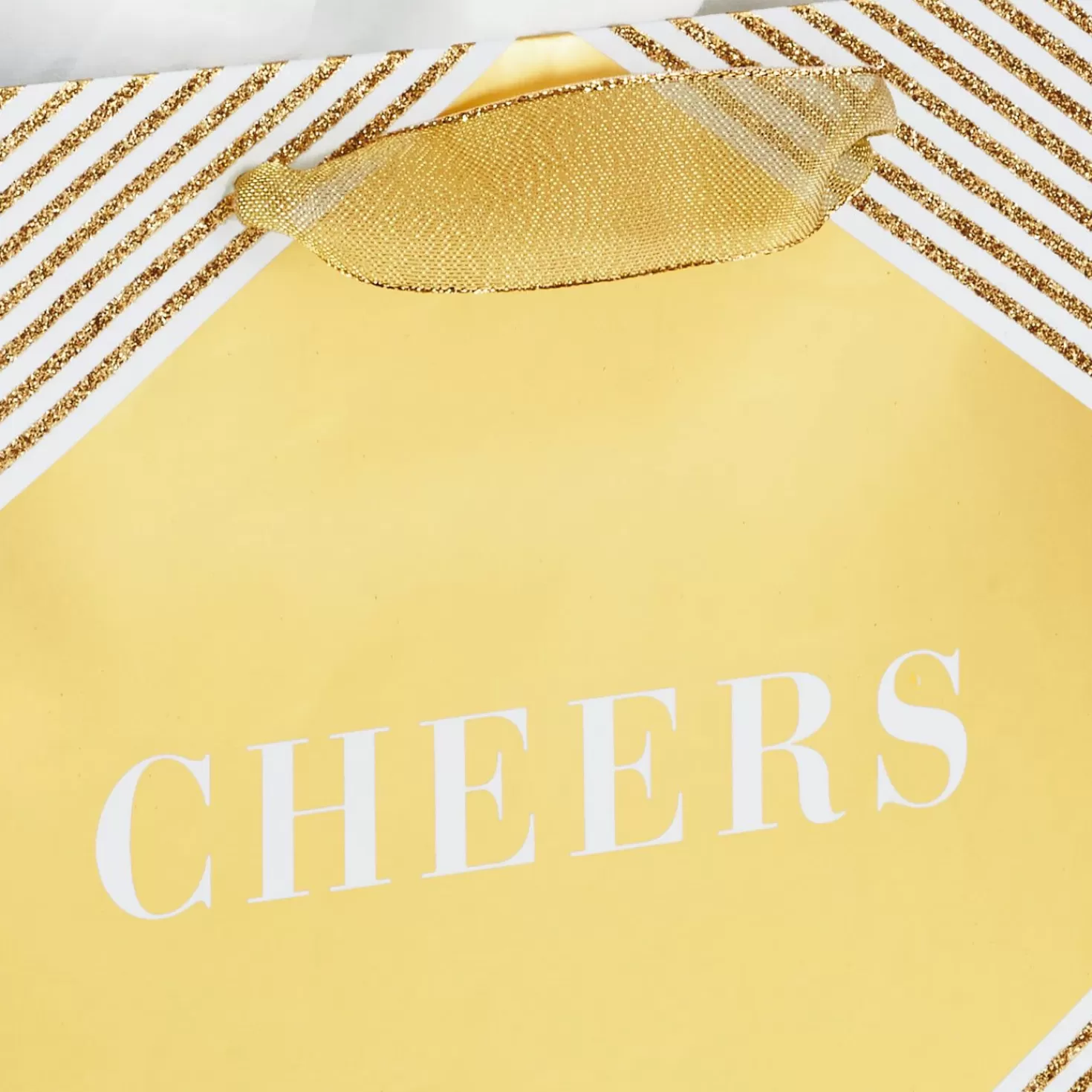 Shop 7.7" Horizontal Cheers On Gold Gift Bag With Tissue Graduation