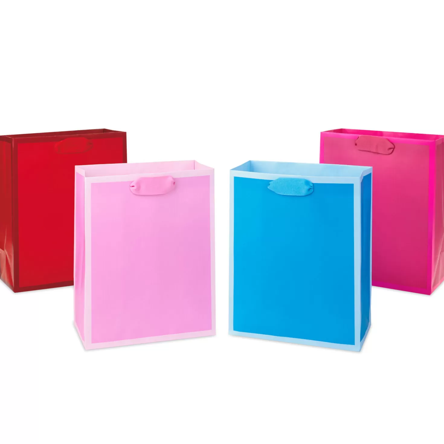 Birthday>Hallmark 9.6" Assorted Bright Colors 4-Pack Gift Bags