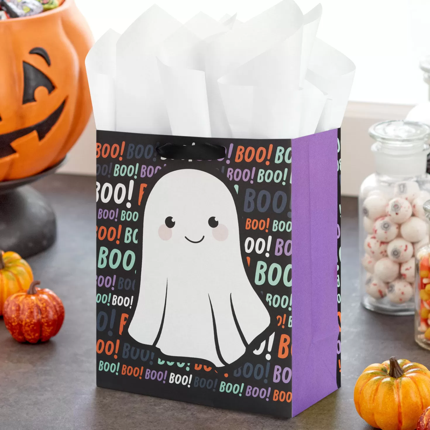 Halloween (10/31)>Hallmark 9.6" Ghost On Boos Medium Halloween Gift Bag