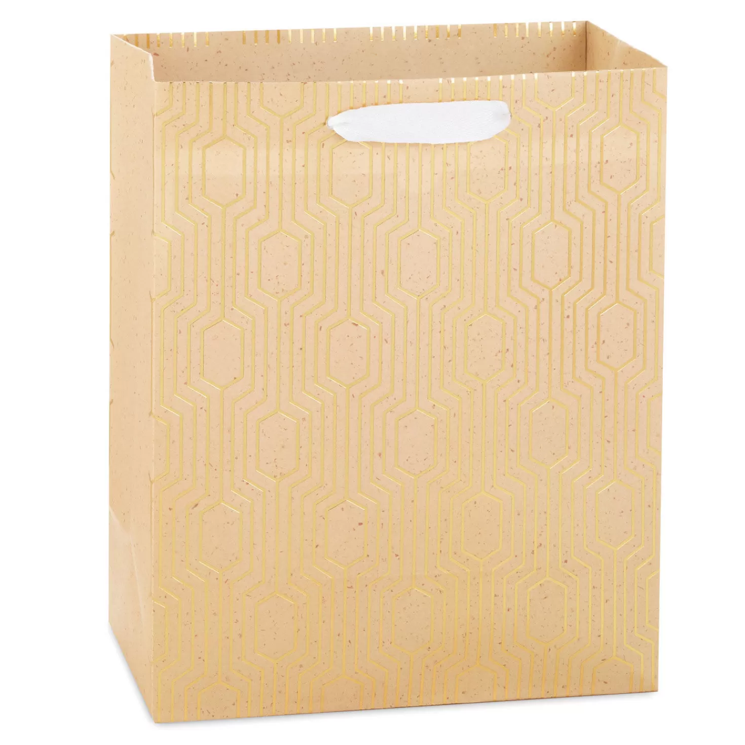 Outlet 9.6" Gold Geometric Medium Gift Bag Wedding