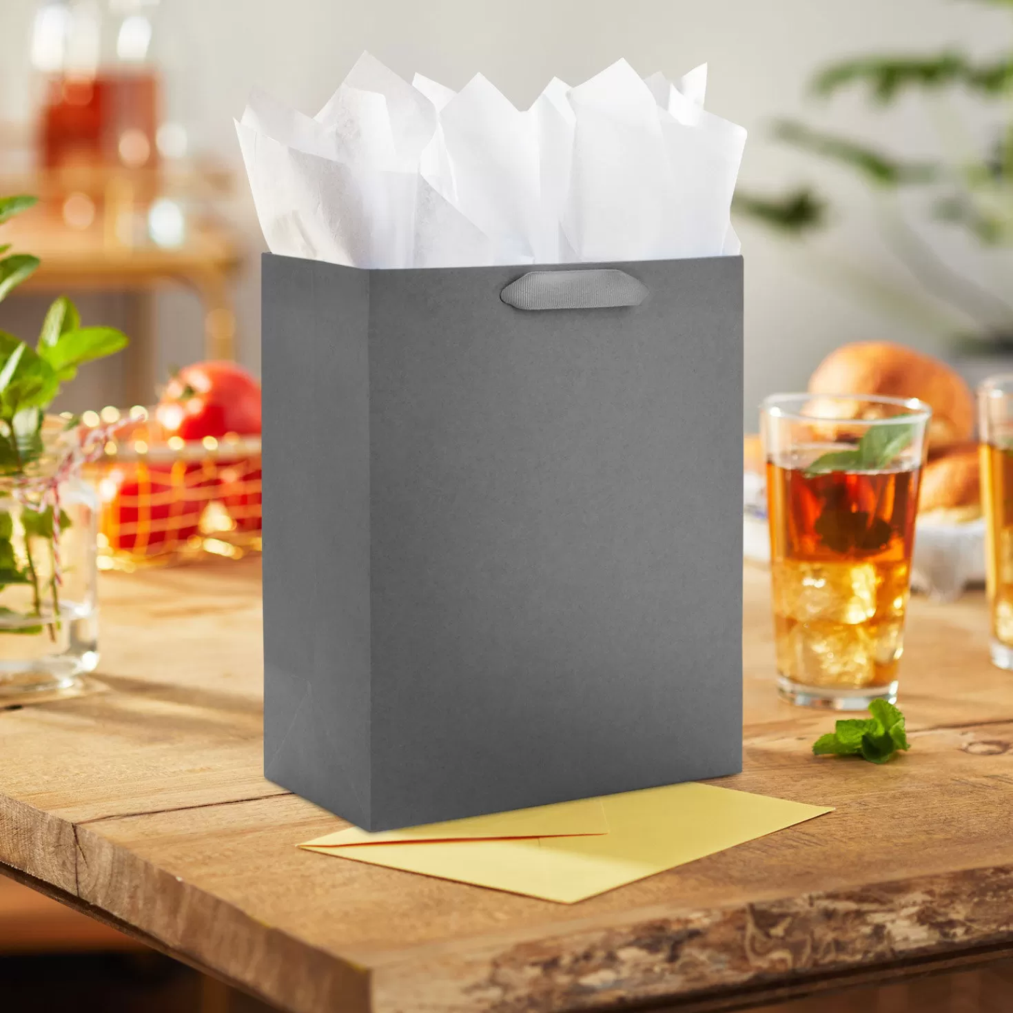 Flash Sale 9.6" Gray Medium Gift Bag Graduation