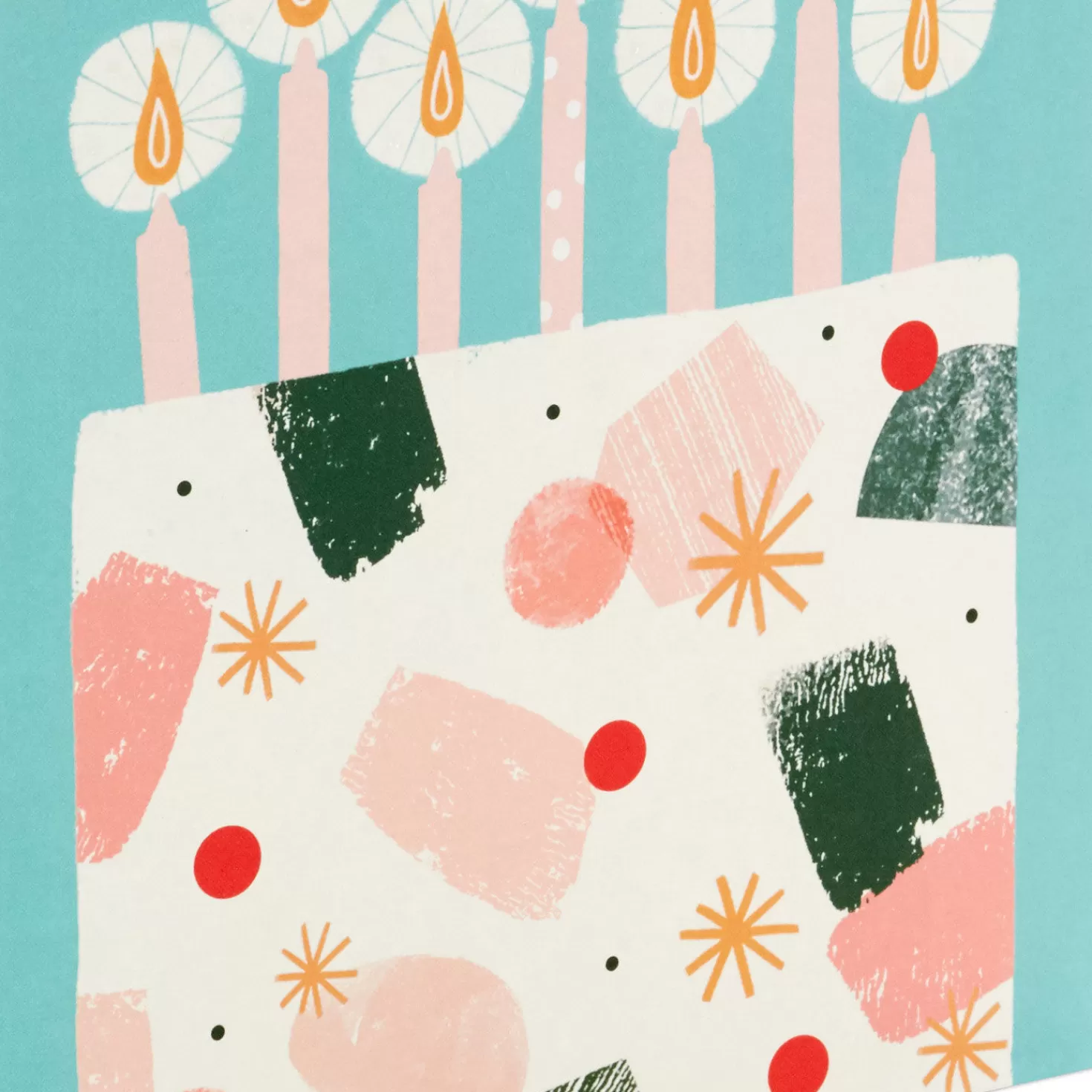 Birthday>Hallmark 9.6" Modern Birthday Cake On Mint Green Medium Gift Bag