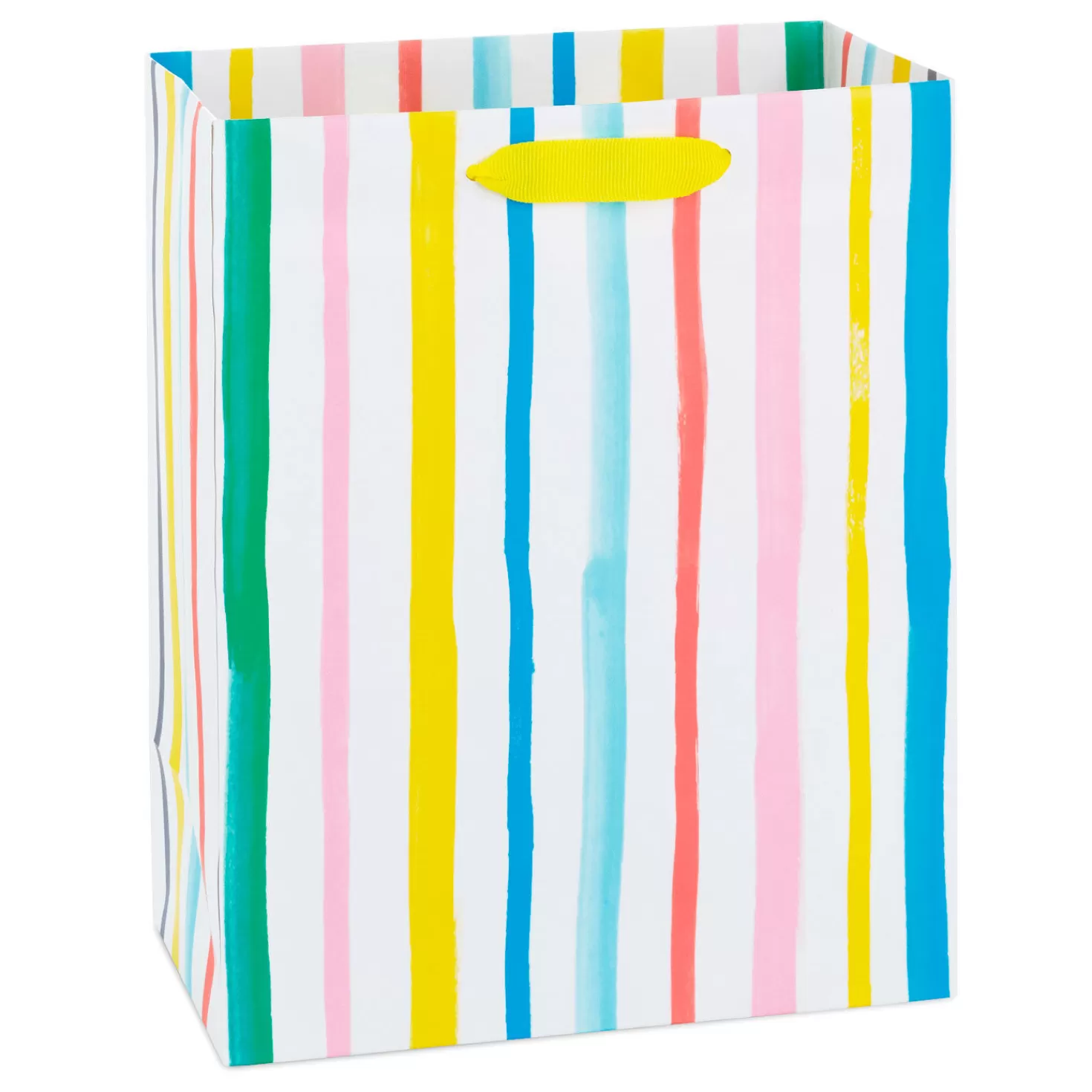 Birthday>Hallmark 9.6" Pastel Rainbow Stripes Medium Gift Bag