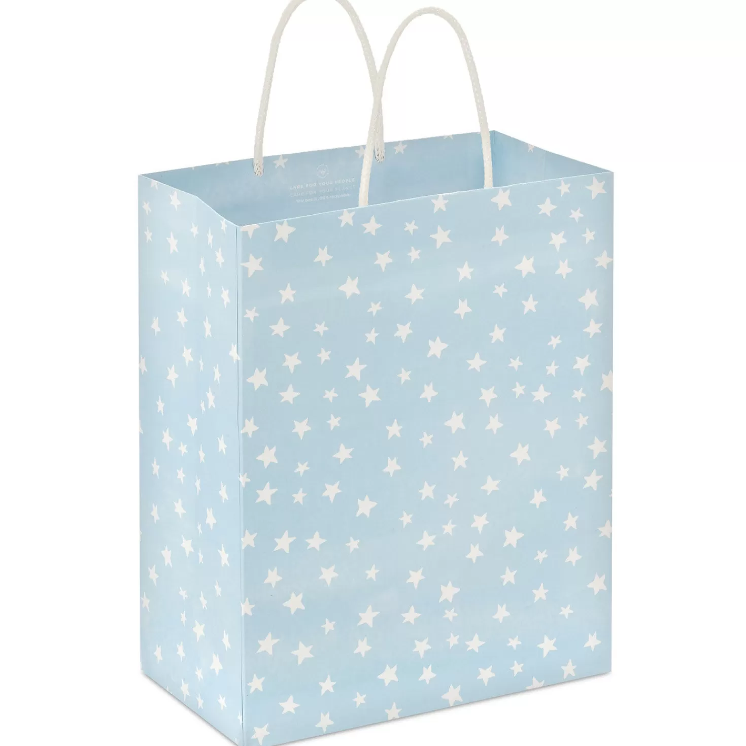 Baby>Hallmark 9.6" Scattered Stars On Blue Medium Gift Bag