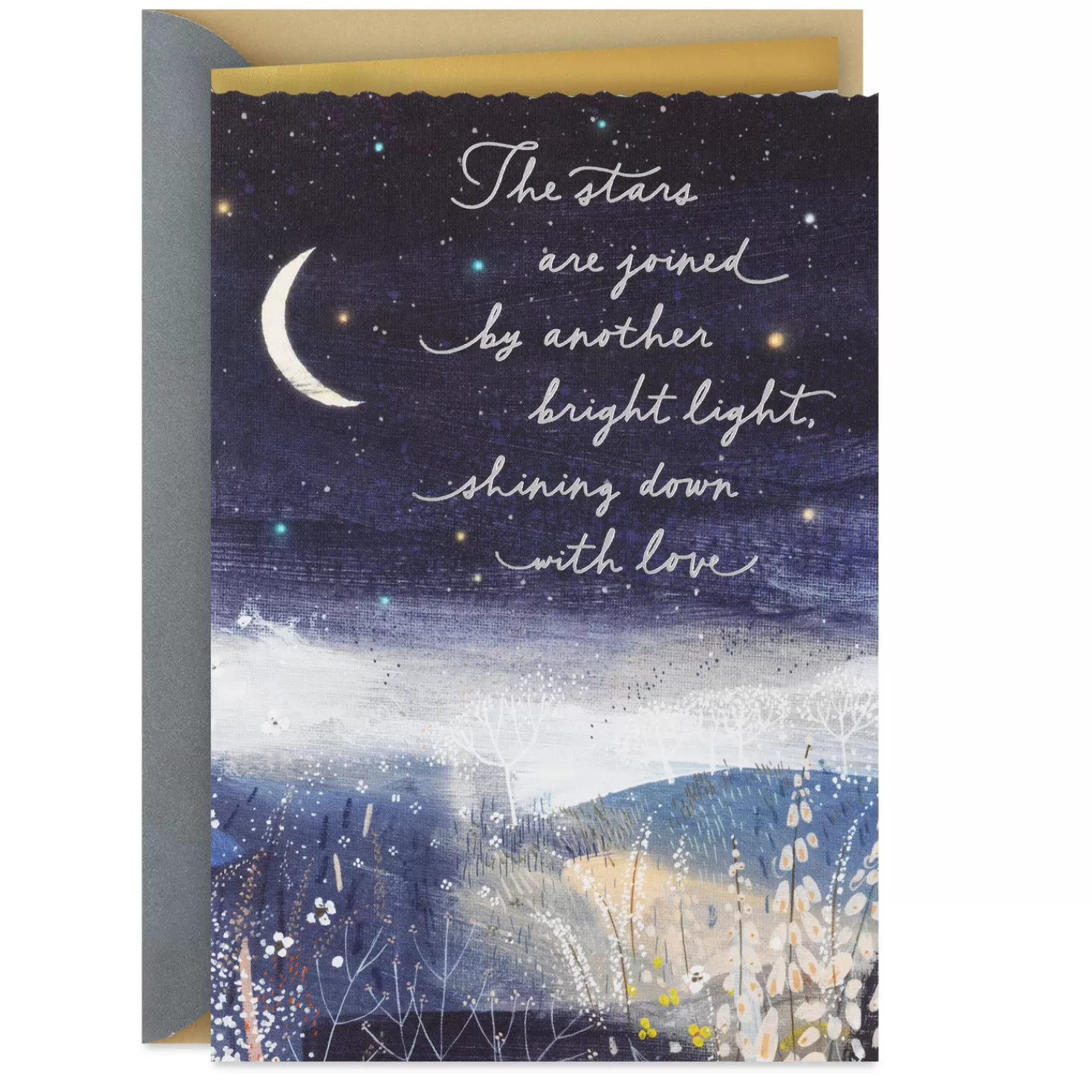 Hot A Bright Light Shining Down With Love Sympathy Card Sympathy
