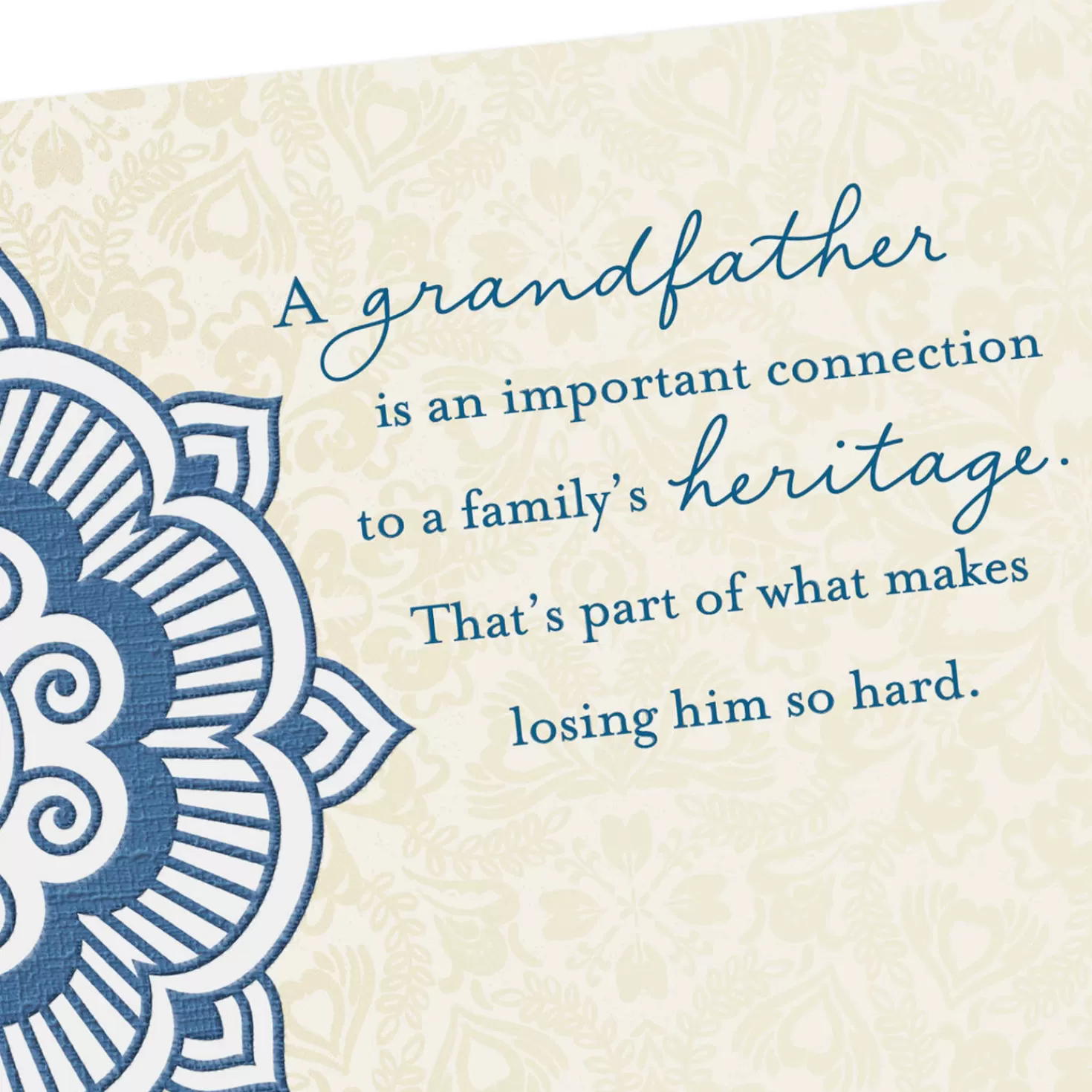 Cheap A Cherished Heritage Sympathy Card For Loss Of Grandfather Sympathy