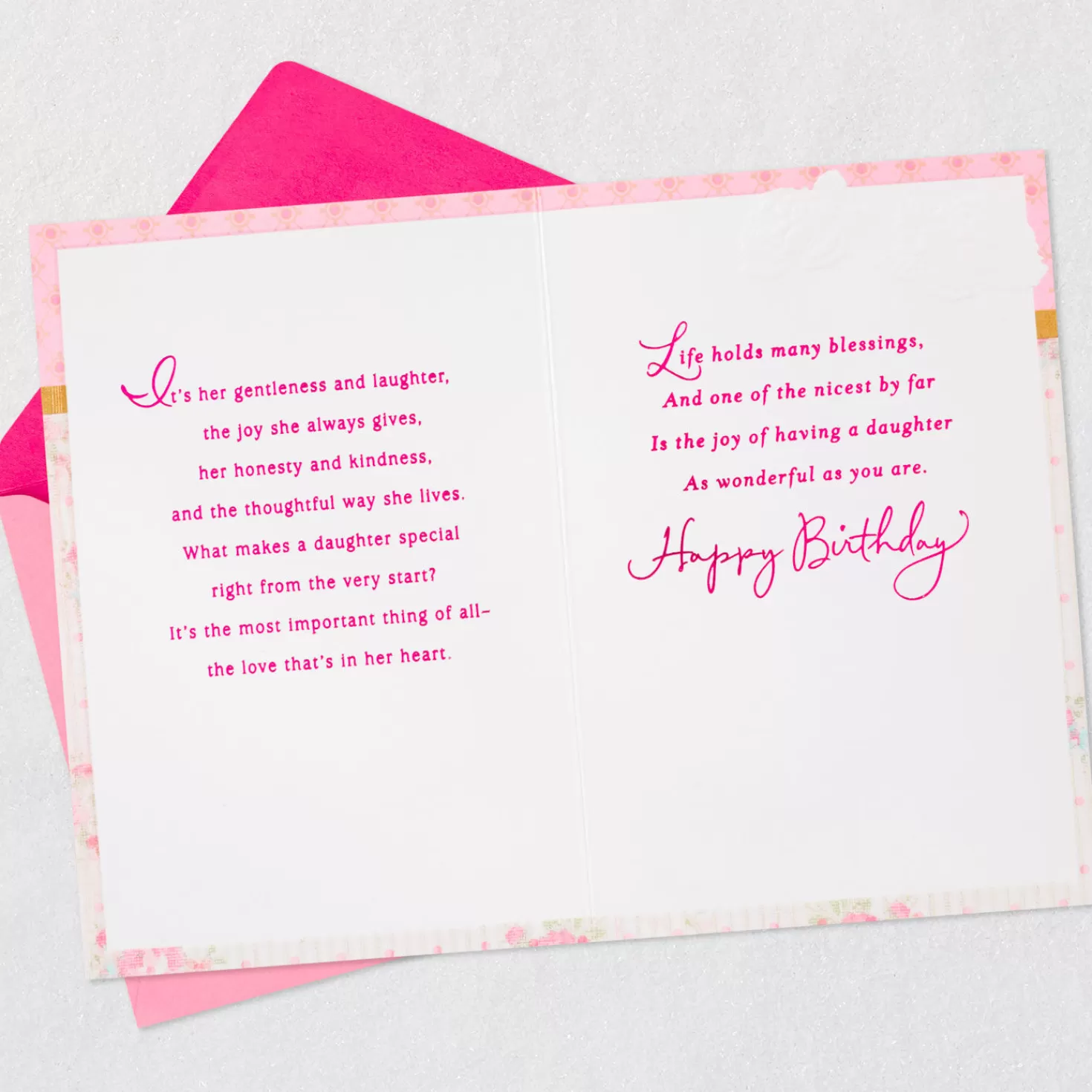 Birthday>Hallmark A Daughter As Wonderful As You Birthday Card From Both Of Us