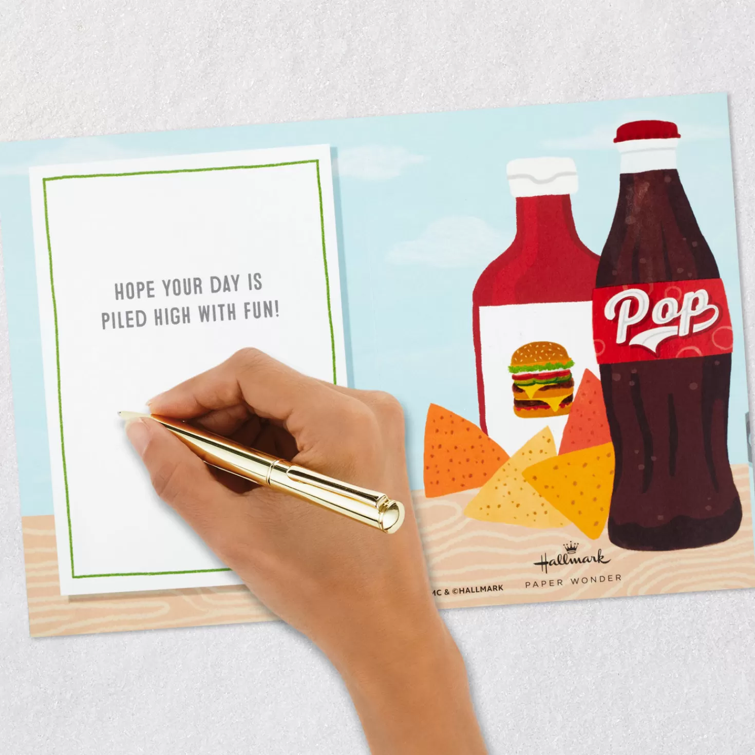 Shop A Day Piled With Fun Outdoor Bbq 3D Pop-Up Card Encouragement