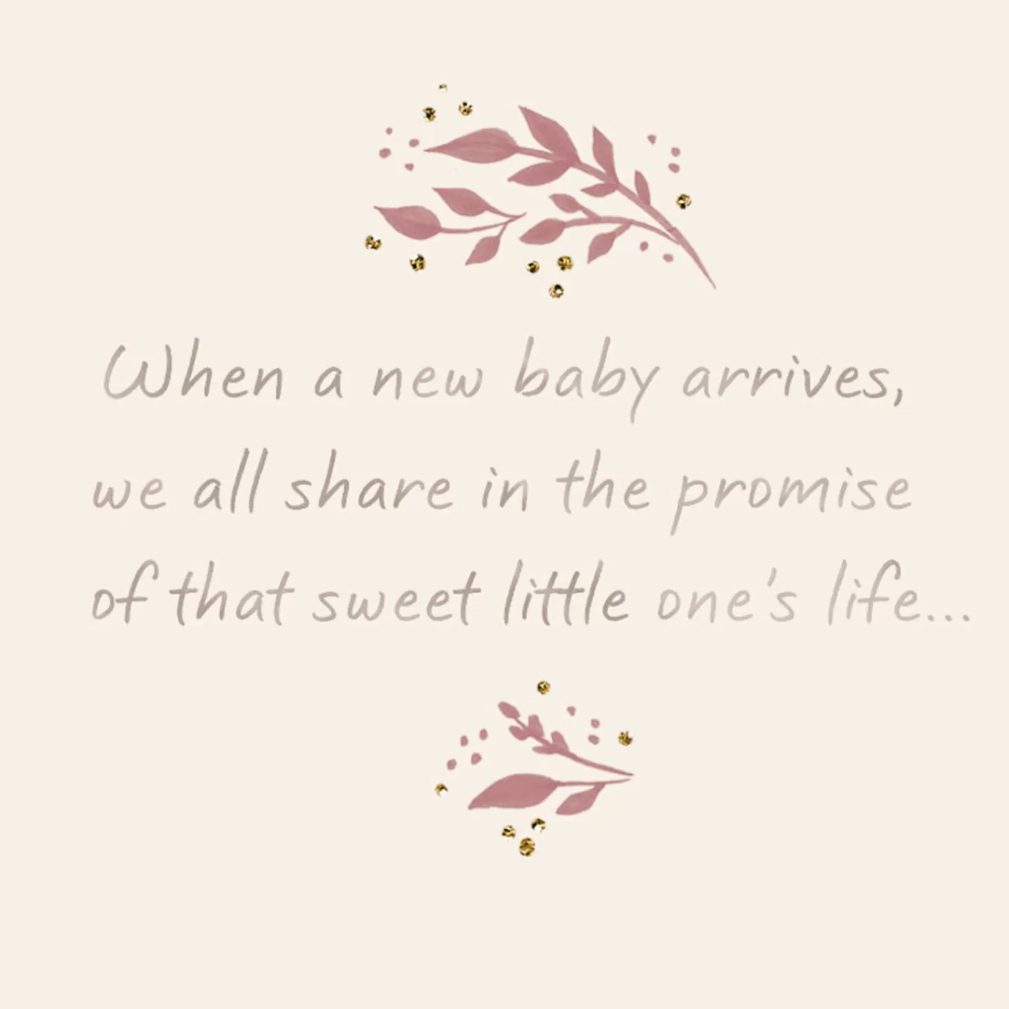 Outlet A Gift To Us All New Baby Card Baby