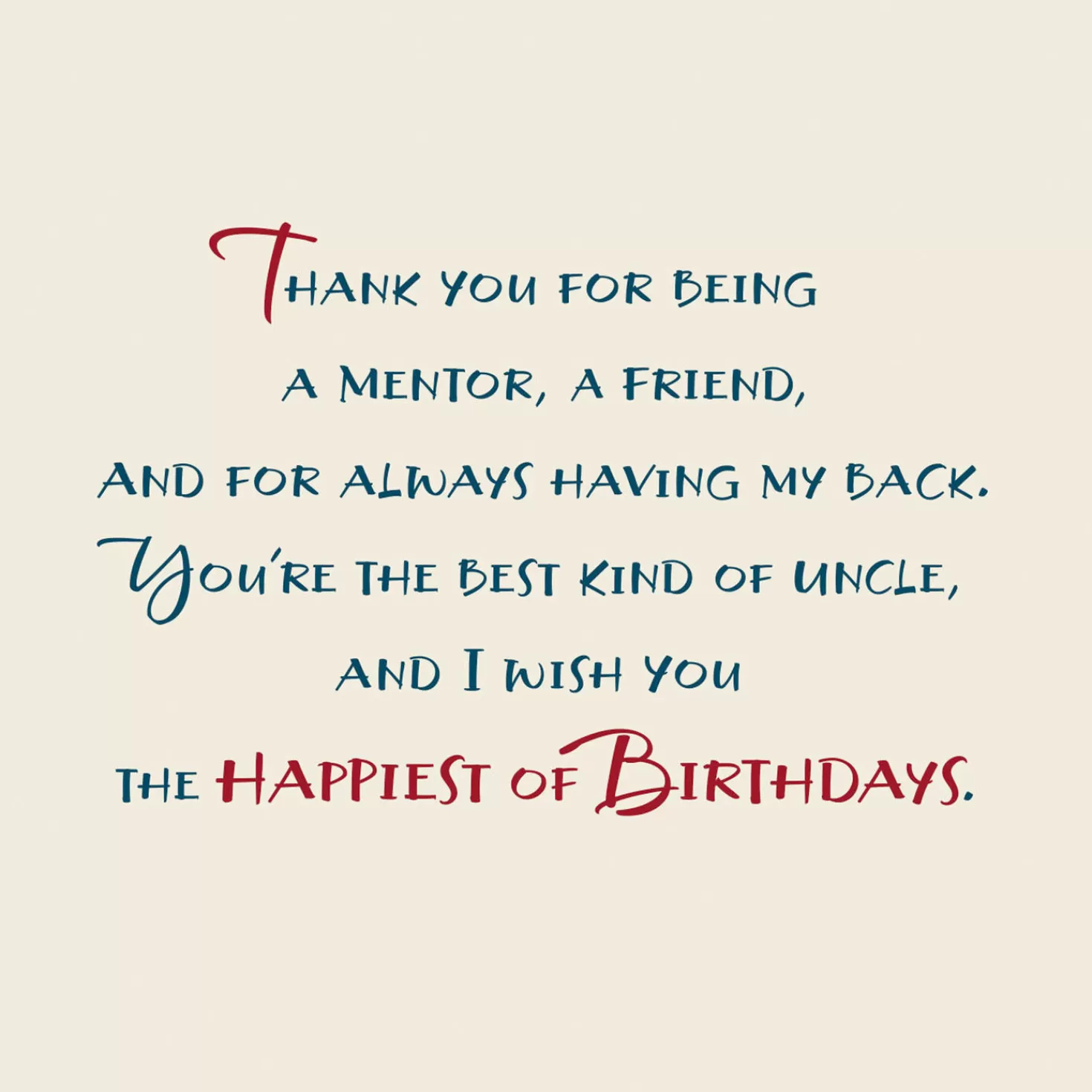 Birthday>Hallmark A Mentor And Friend Birthday Card For Uncle