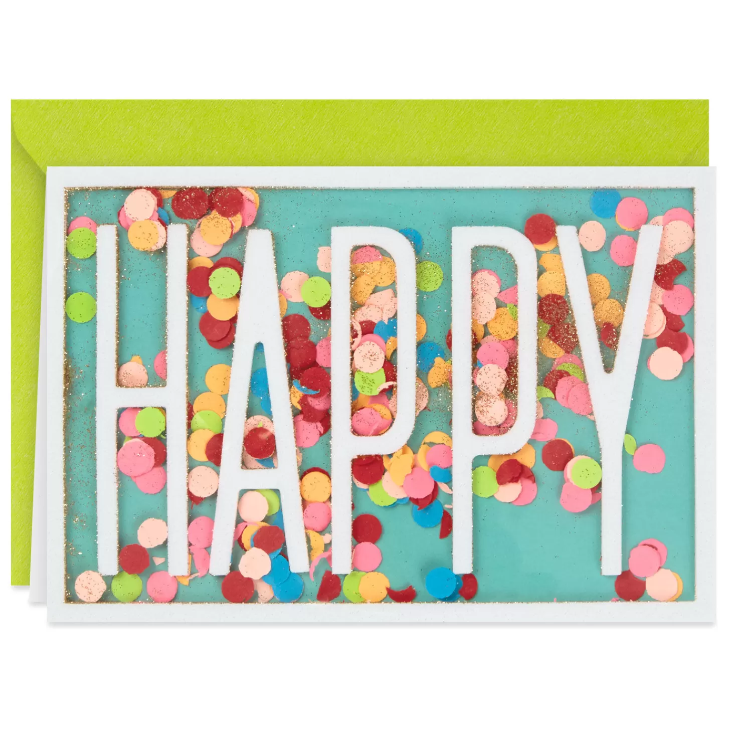 Birthday>Hallmark A Million Happy Wishes Confetti Birthday Card
