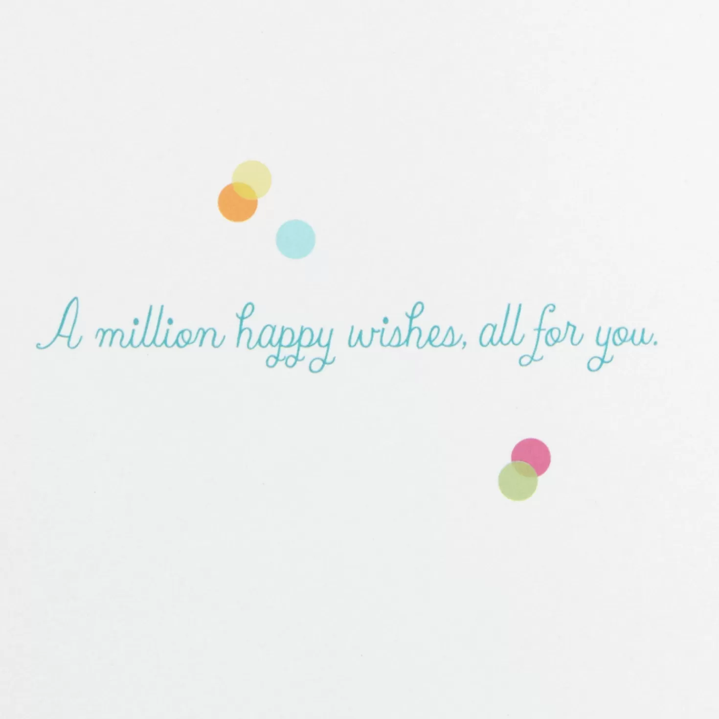 Birthday>Hallmark A Million Happy Wishes Confetti Birthday Card