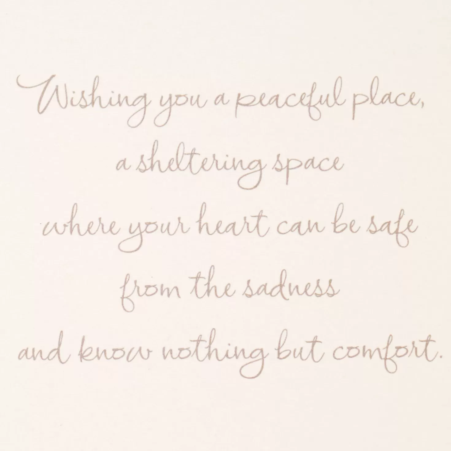 Shop A Sheltering Space Sympathy Card Sympathy