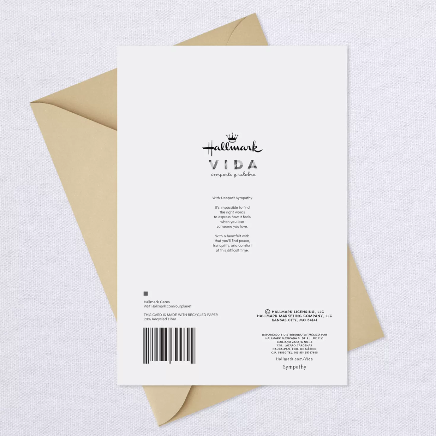 Best Sale A Wish For Peace And Comfort Spanish-Language Sympathy Card Sympathy