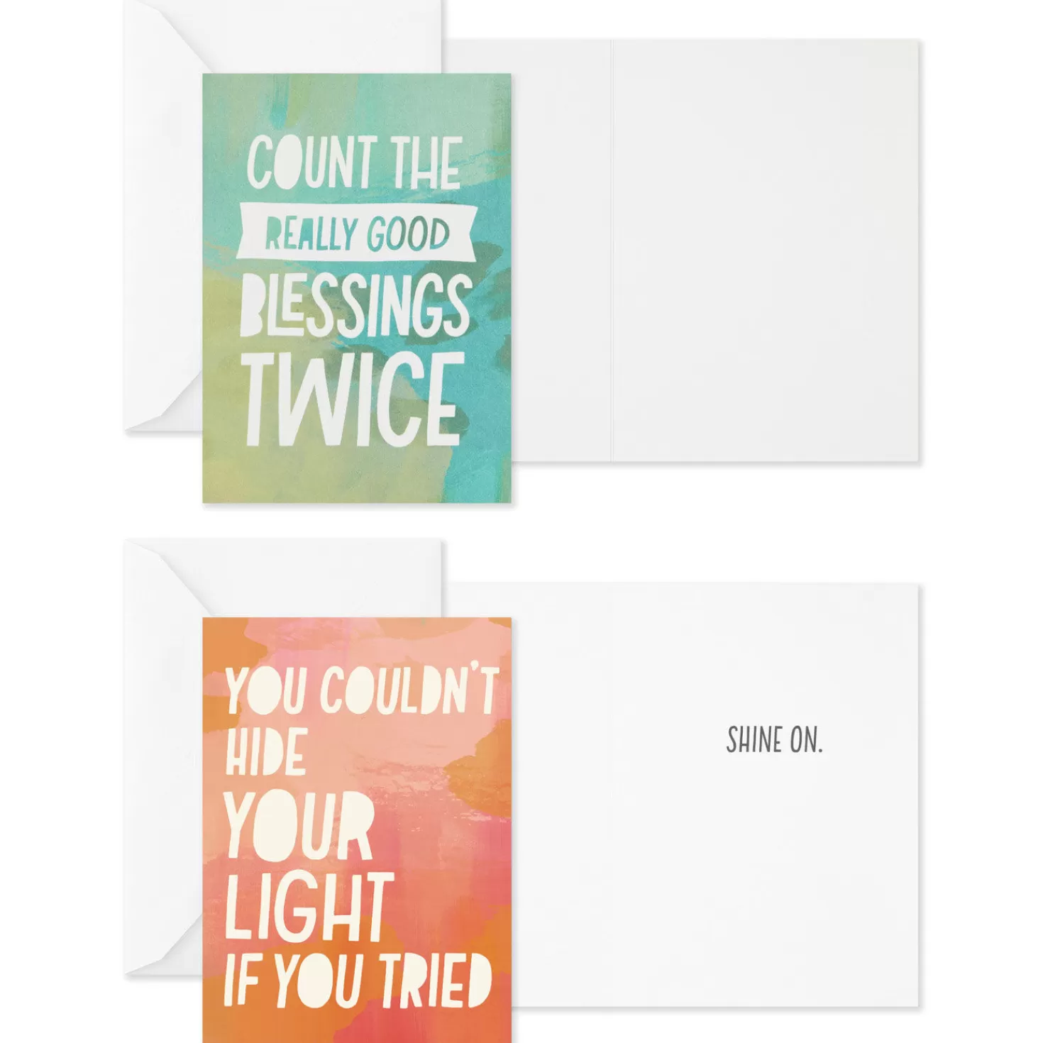 Fashion Abstract Collage Boxed Encouragement Cards Assortment, Pack Of 12 Encouragement