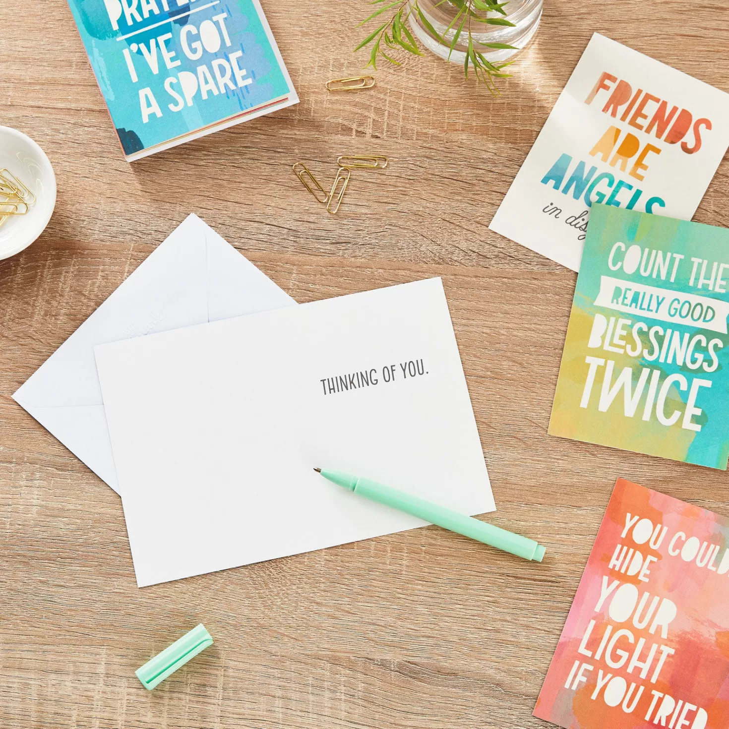 Fashion Abstract Collage Boxed Encouragement Cards Assortment, Pack Of 12 Encouragement