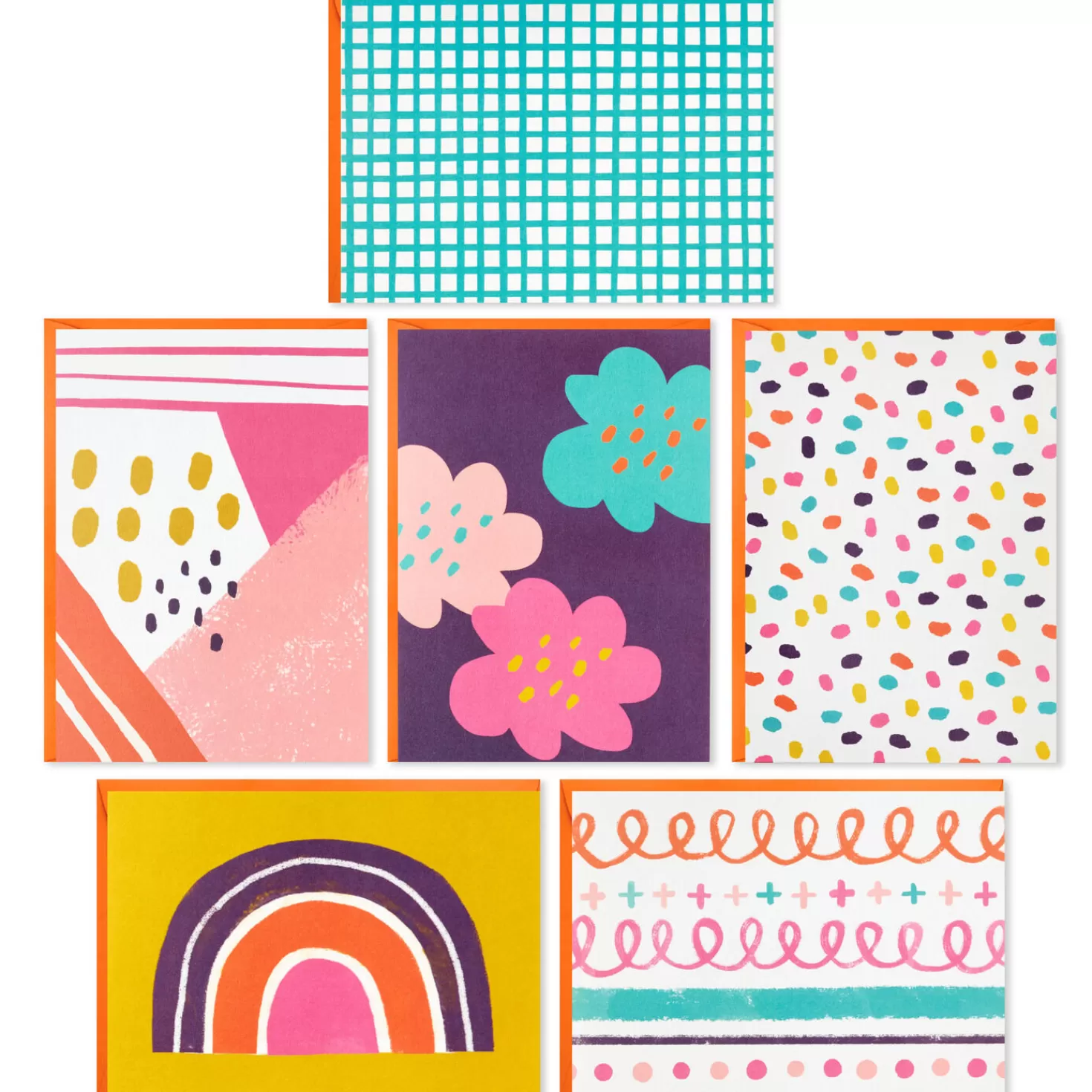 Store Abstract Doodles And Dots Boxed Blank Note Cards, Pack Of 48 Back To School