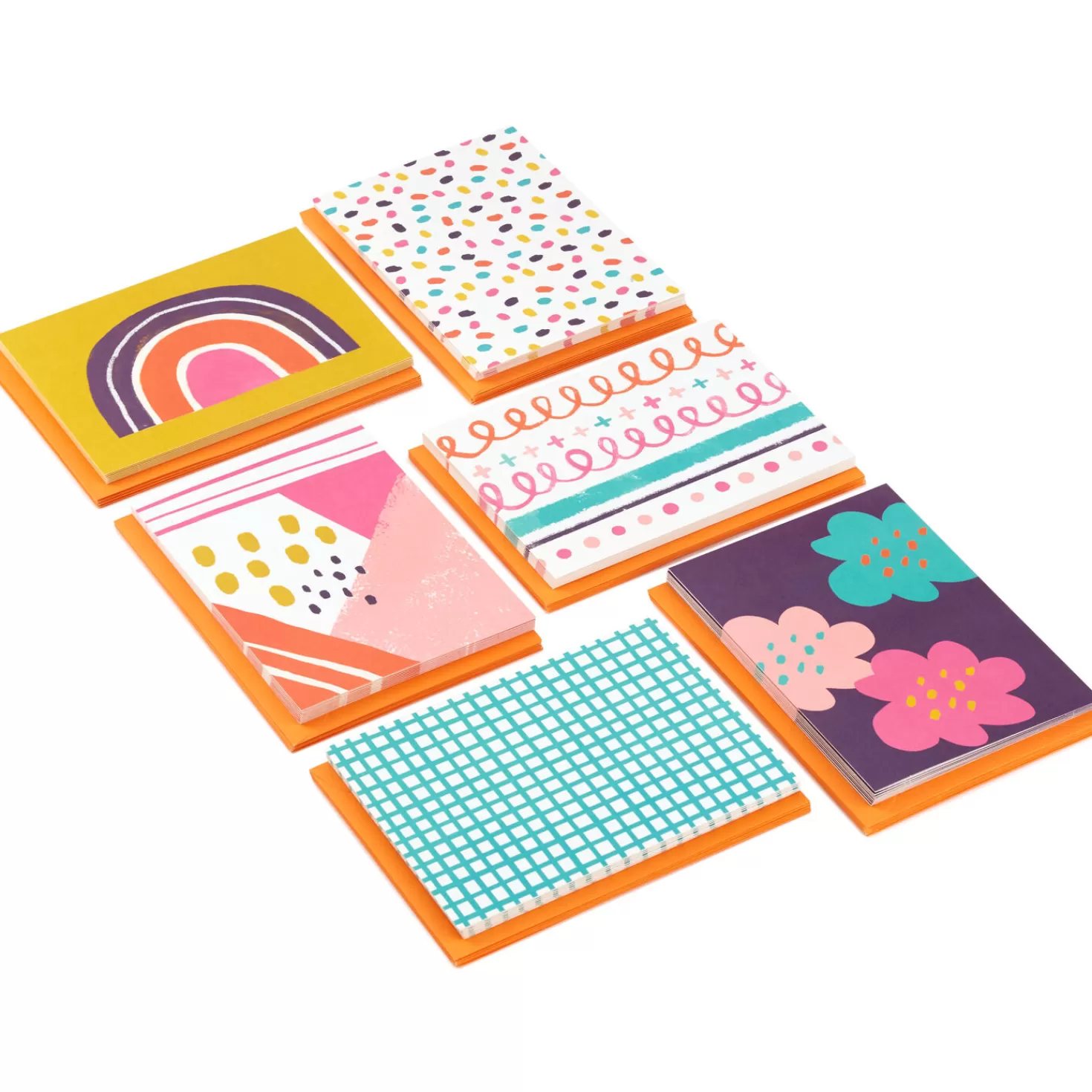 Store Abstract Doodles And Dots Boxed Blank Note Cards, Pack Of 48 Back To School