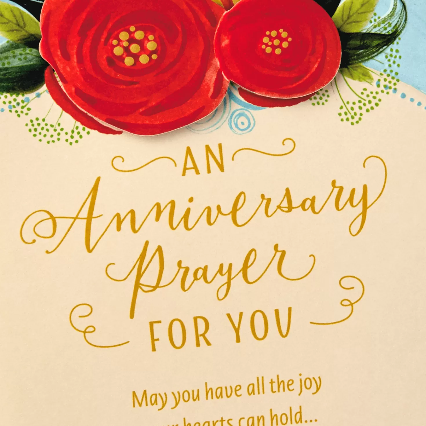 Anniversary>Hallmark All The Joy Your Hearts Can Hold Religious Anniversary Card