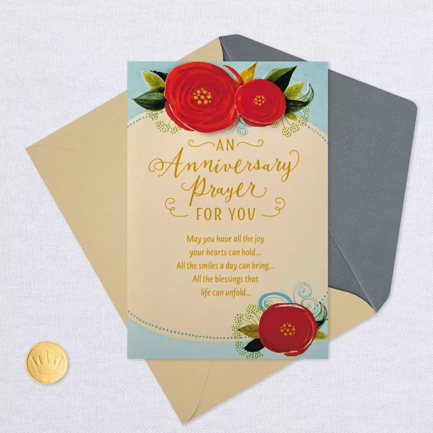 Anniversary>Hallmark All The Joy Your Hearts Can Hold Religious Anniversary Card