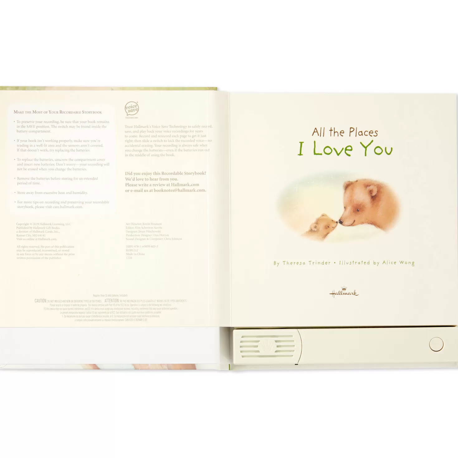 Baby>Hallmark All The Places I Love You Recordable Storybook With Music