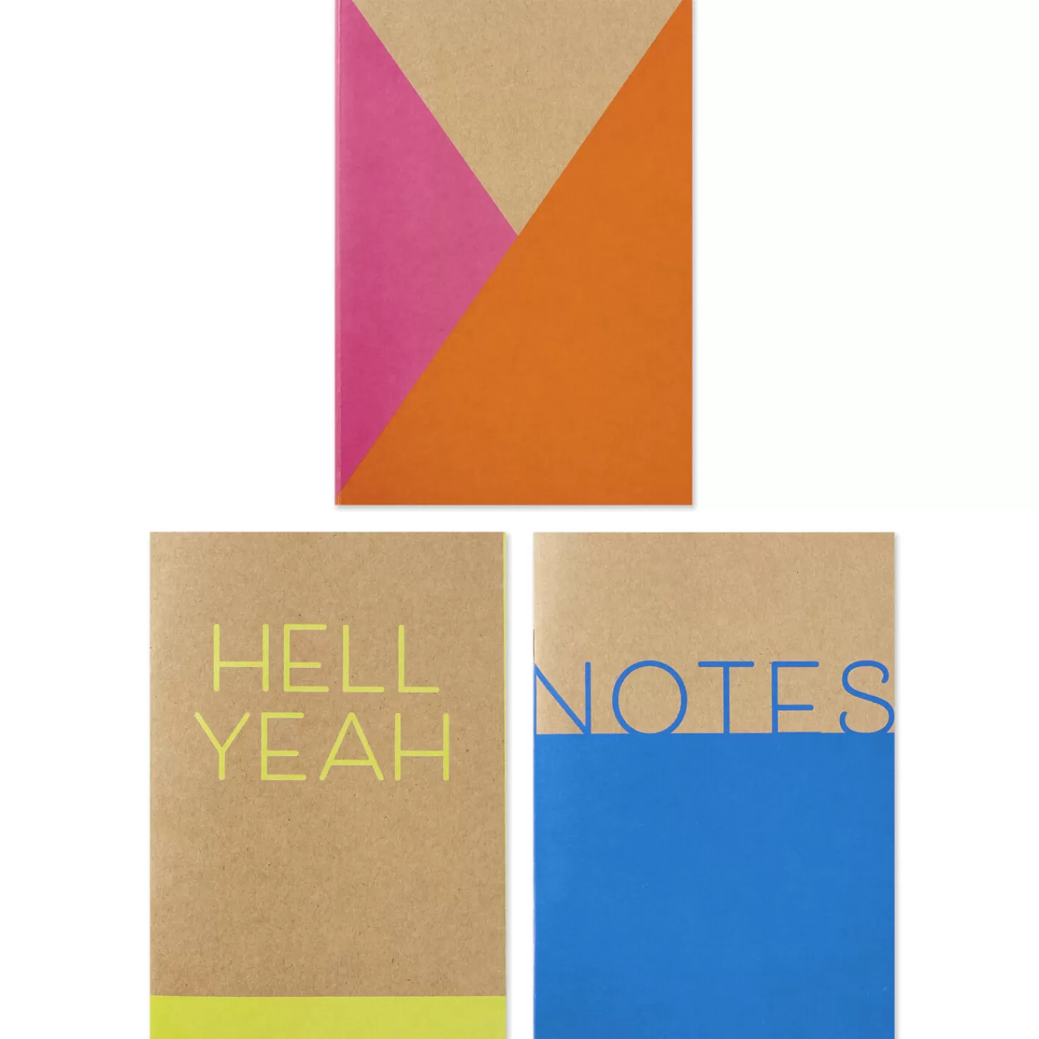 Sale Assorted 3-Pack Colorful Kraft Journals Back To School